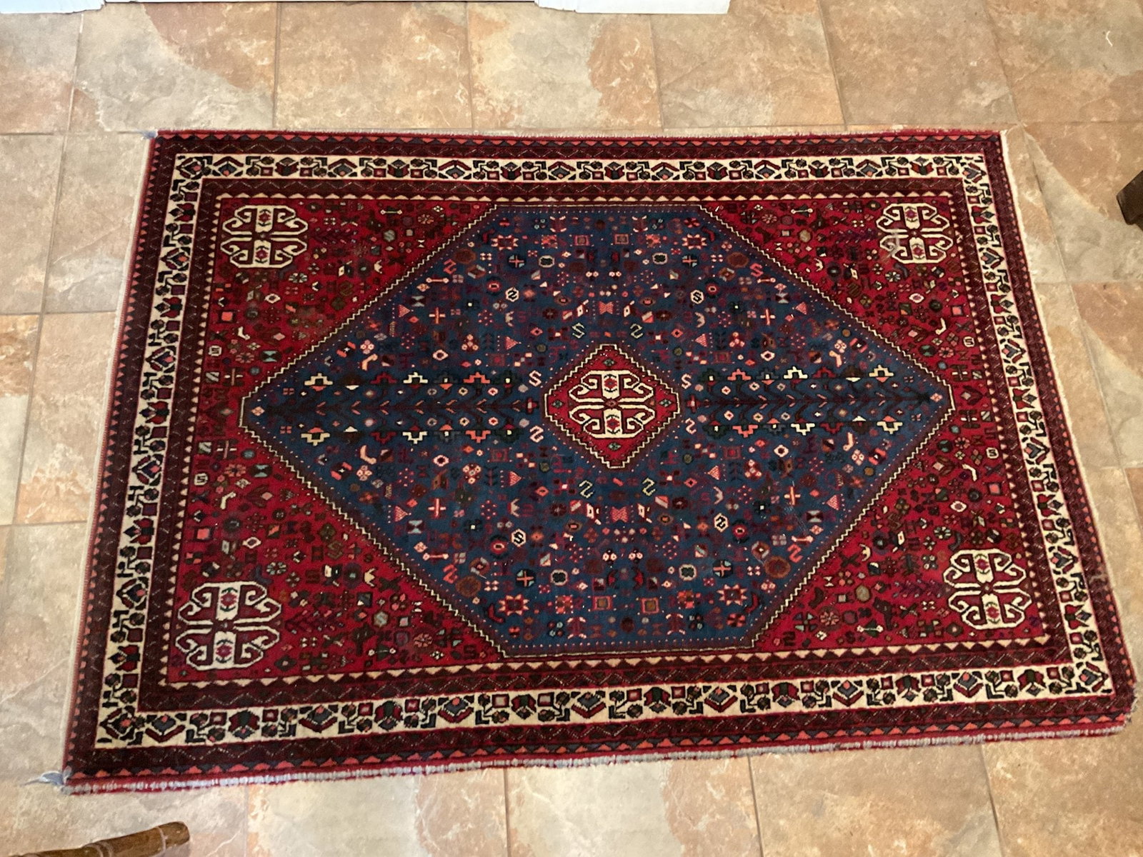 Hand Knotted Persian Joshagan Rug 5x3.8 ft - 8