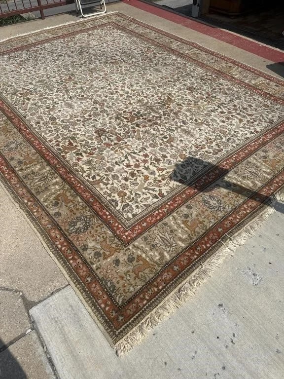 Hand Knotted Persian Tabriz Rug -13x9.2ft - 12
