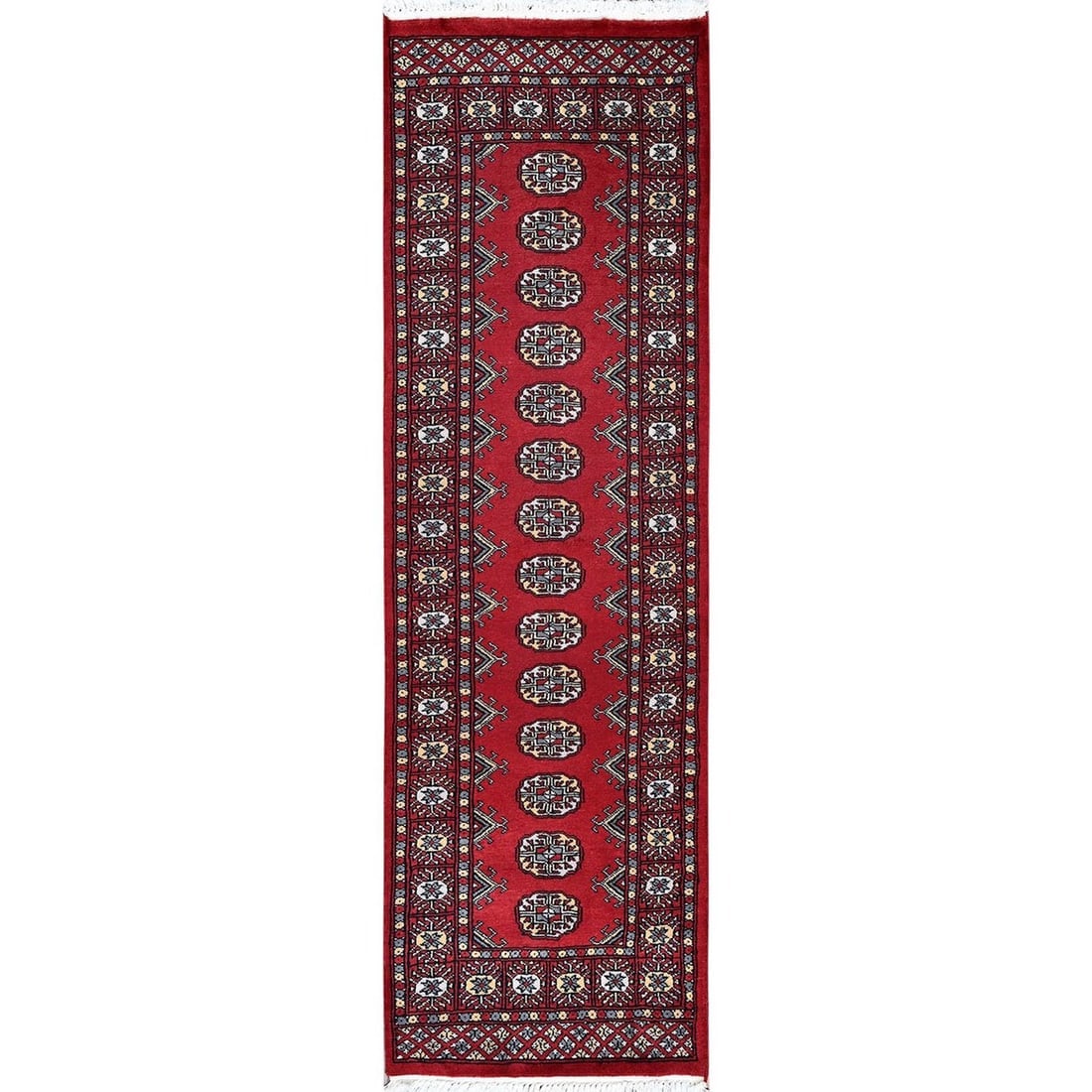 Beige, Hand Knotted Geometric Opened Up Plaid Design, 100% Wool, Rug - 3