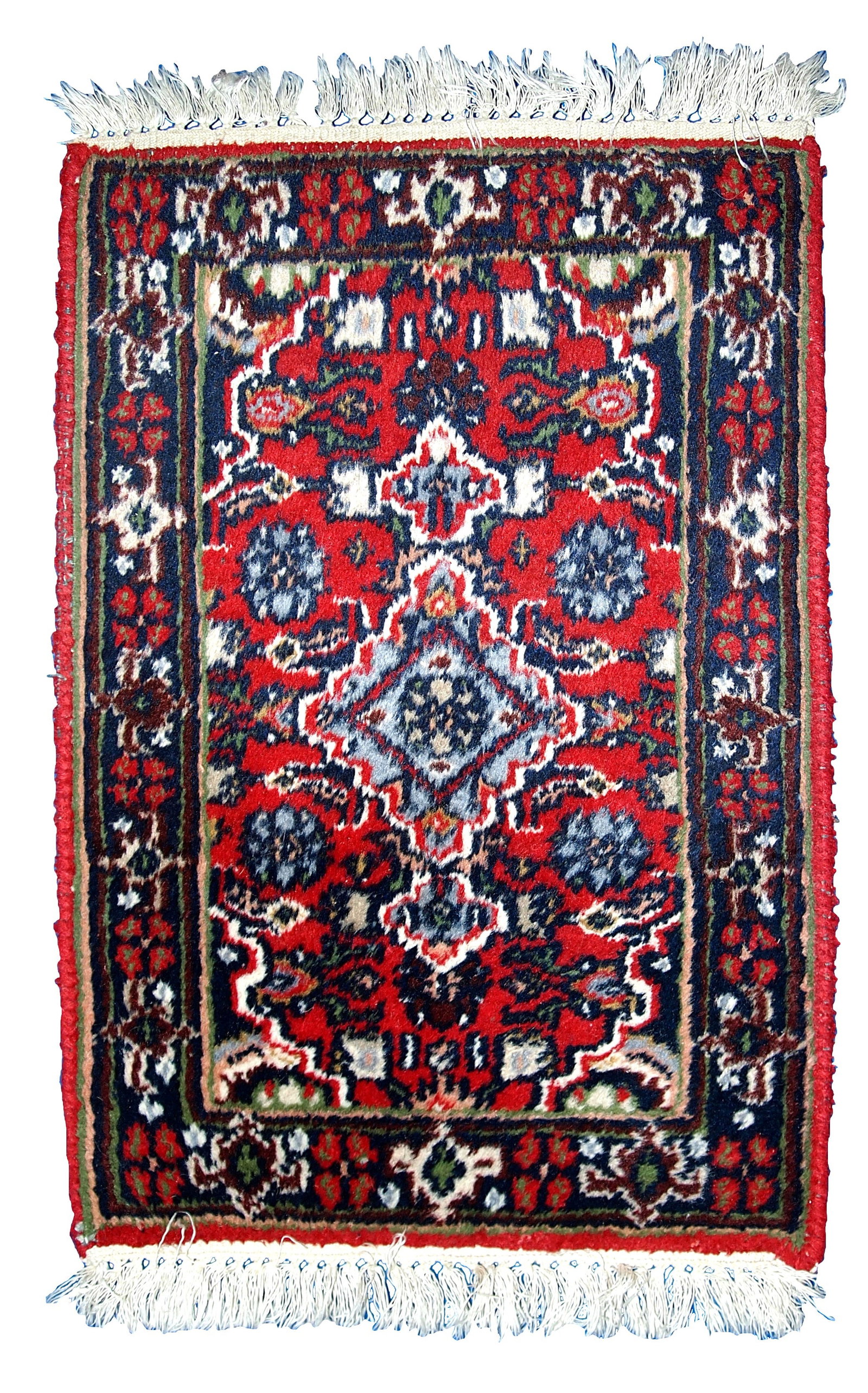 Handmade vintage Persian Malayer rug 1.3' x 1.9' (40cm x 58cm) 1970s (1 of 20)