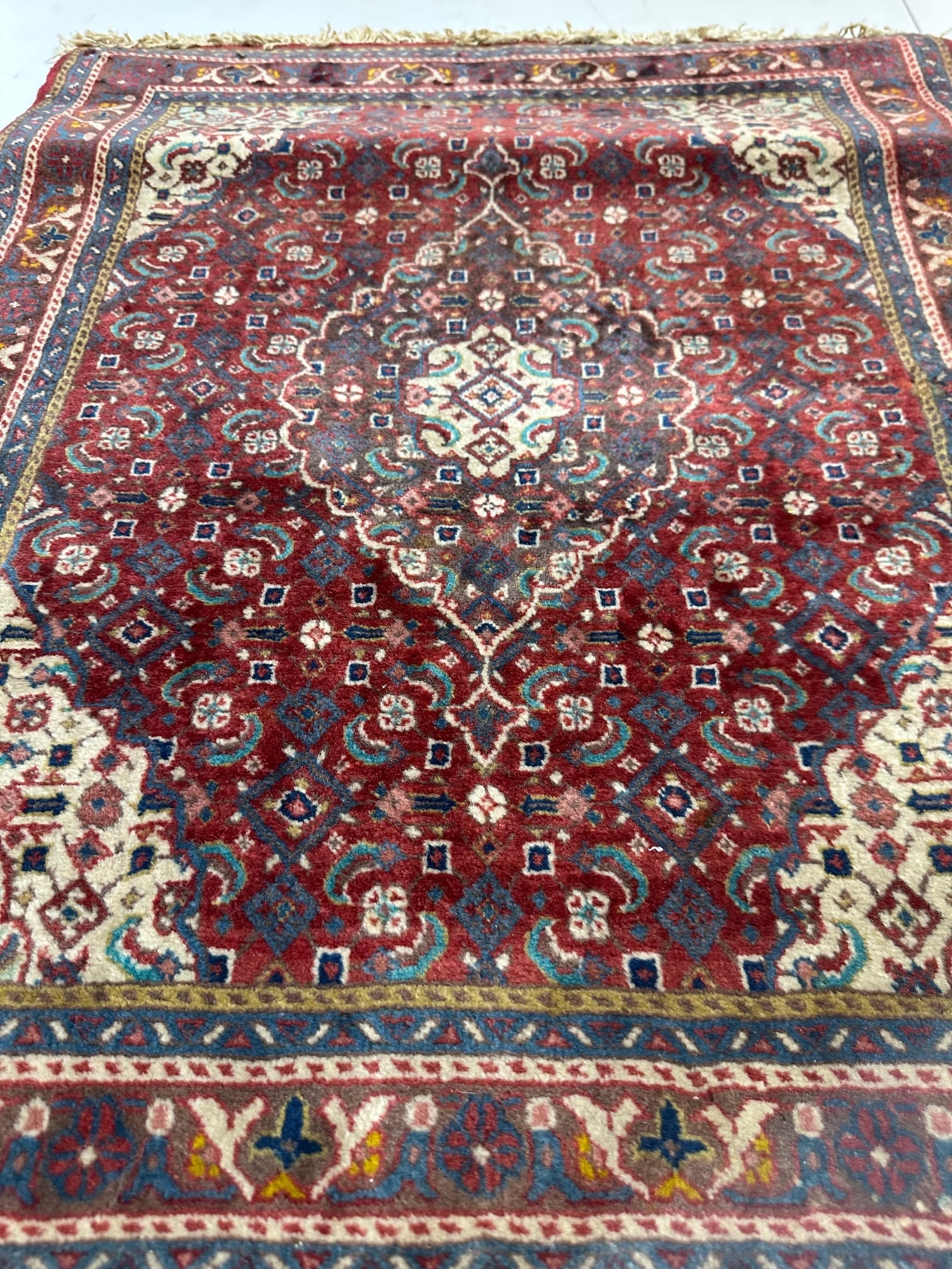 Hand Knotted Persian Bijar Rug-2.8x2ft - 9