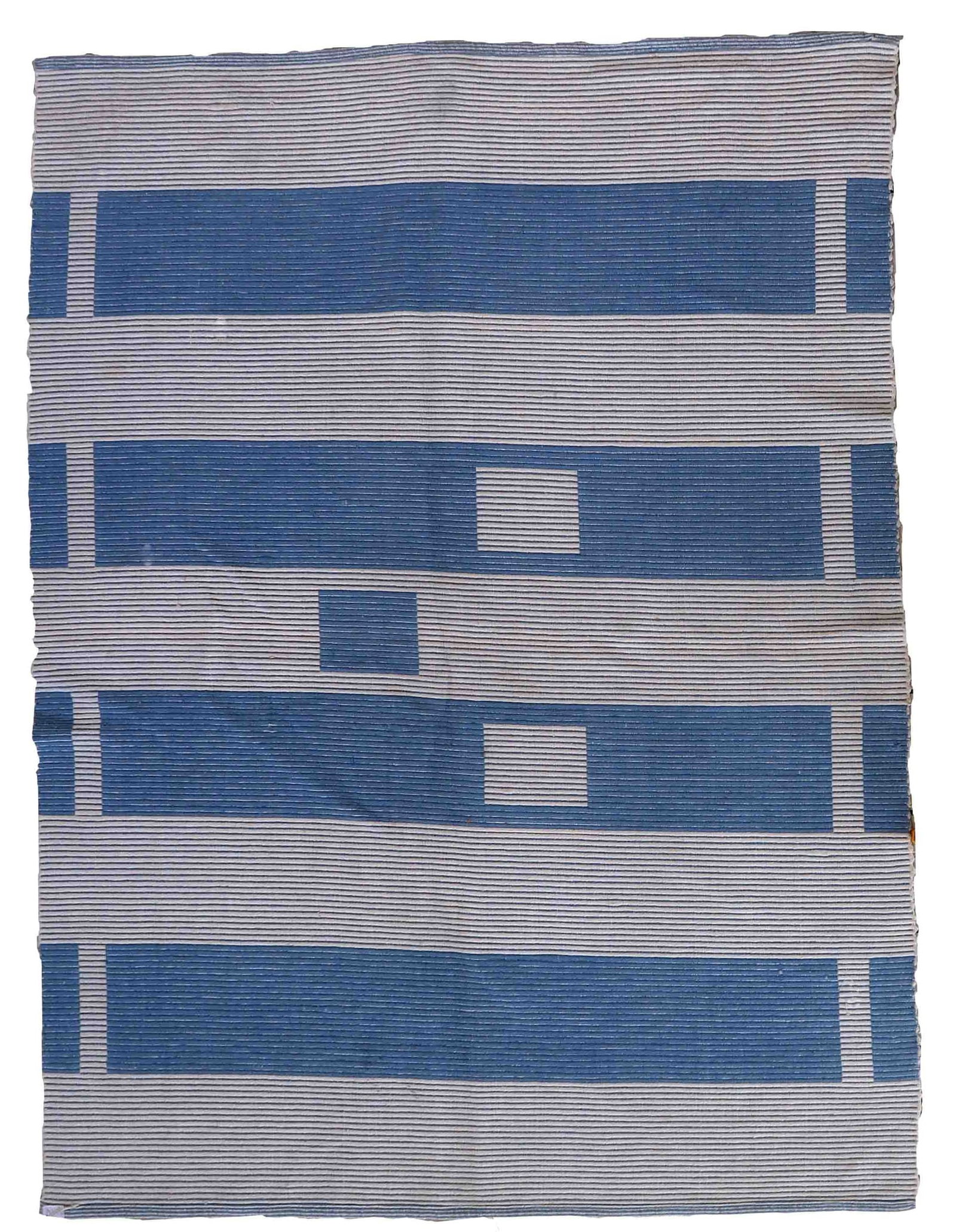 Handmade vintage Indian Dhurri kilim 4.6' x 6.3' (141cm x 193cm) 1970s - 6