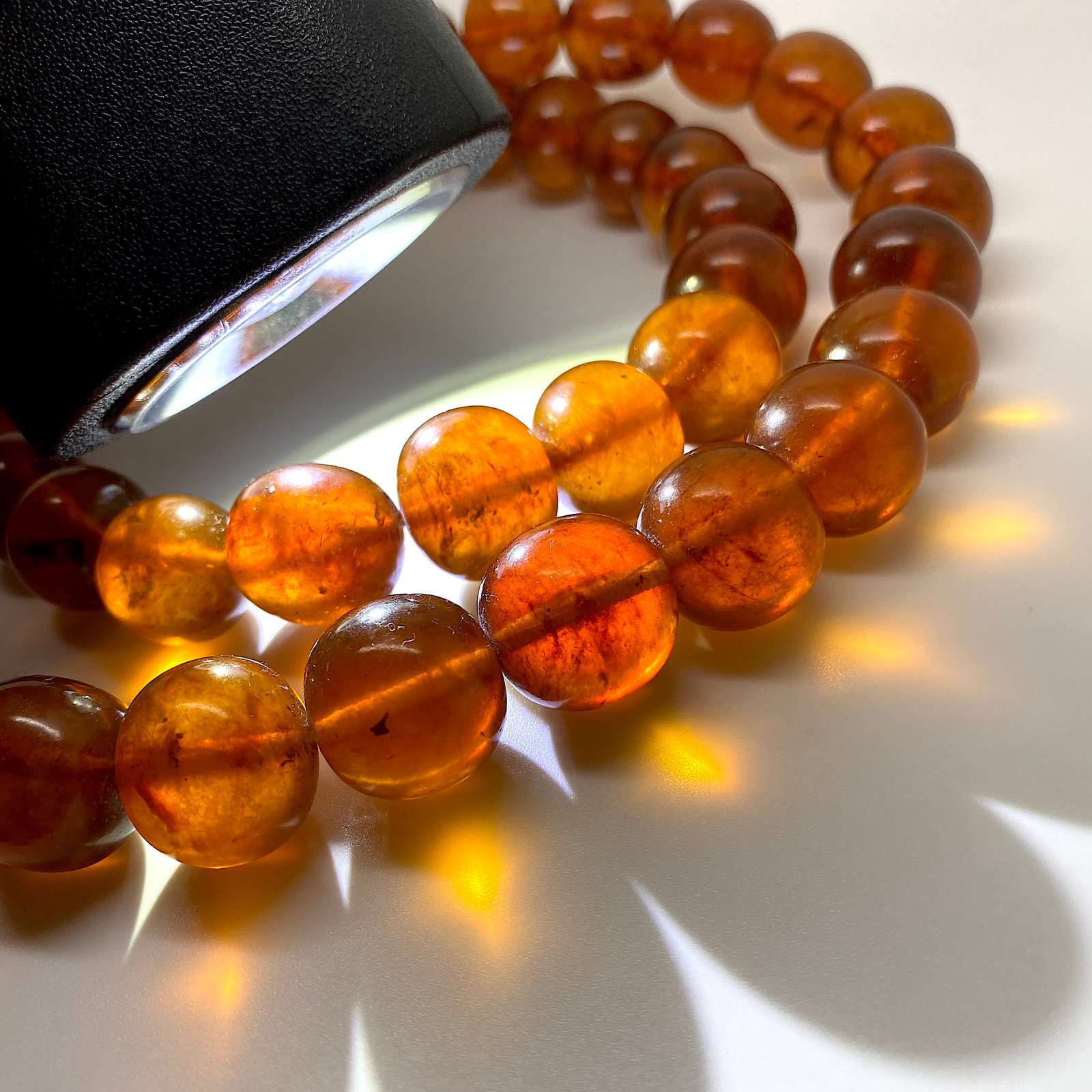 Amazing Unique Vintage Amber Necklace made from Round Amber beads - 7