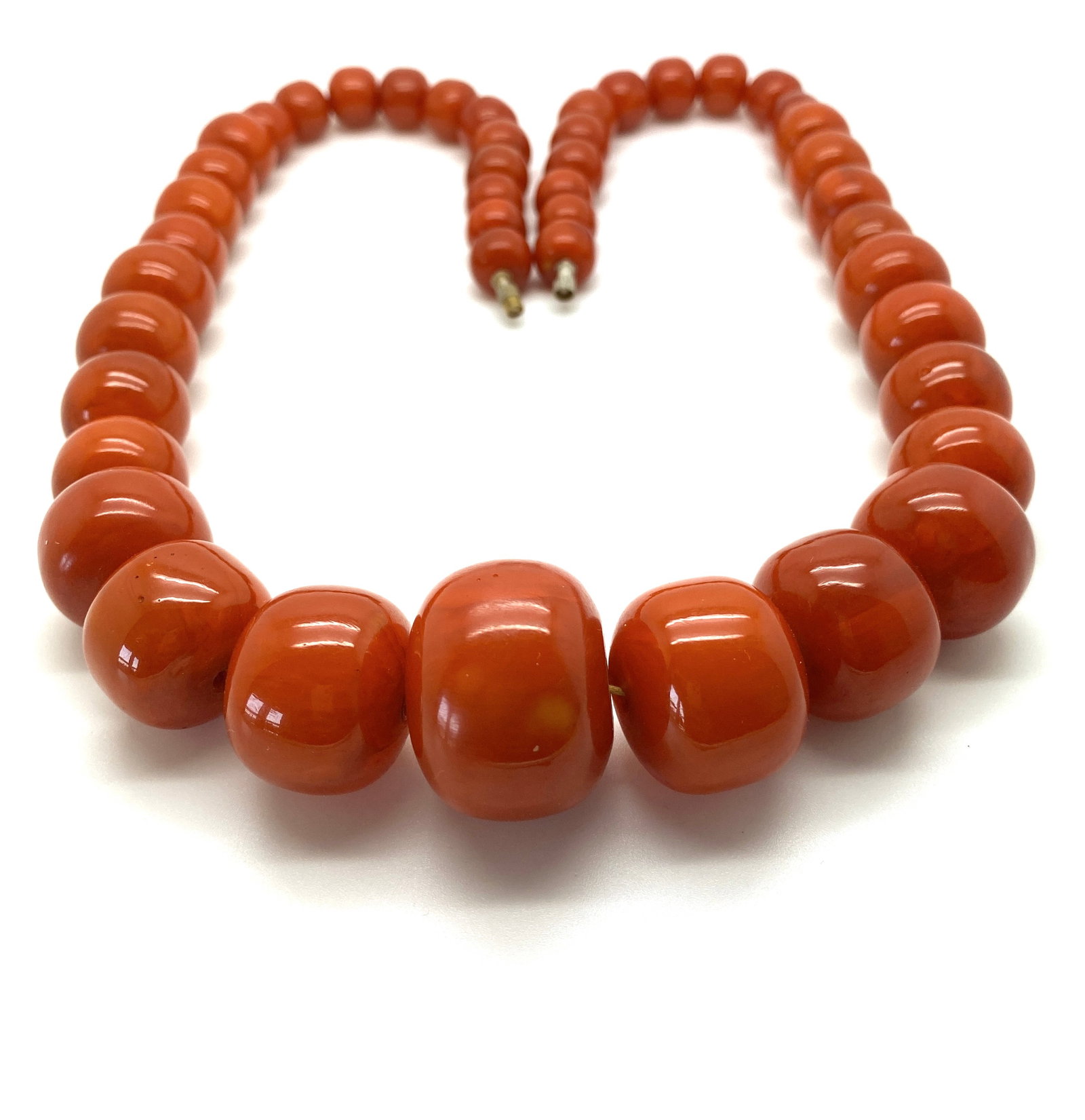 Splendid Bakelite Necklace made from Barrel shaped Bakelite beads - 8