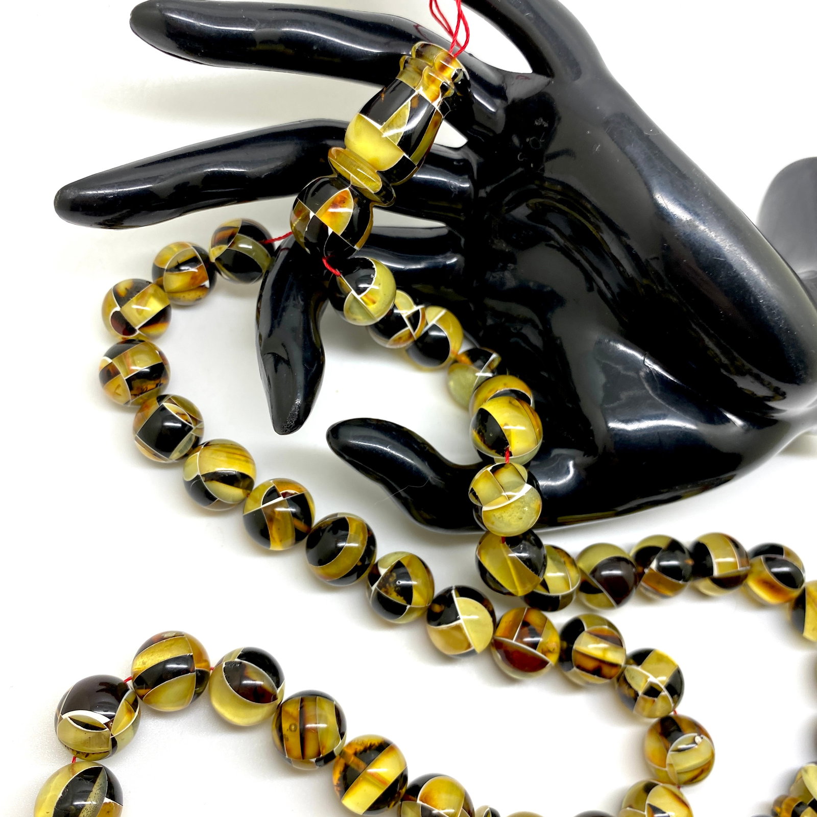 Unique and Staggering Amber Tesbih made from Round Amber beads - 6