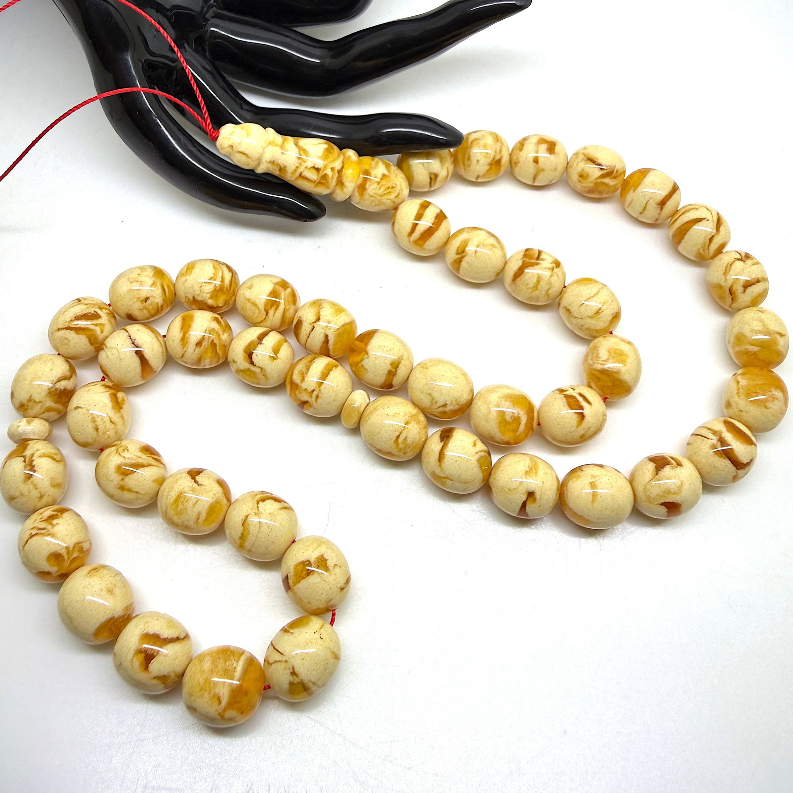 Extraordinary Amber Tesbih made from Round Amber beads - 4