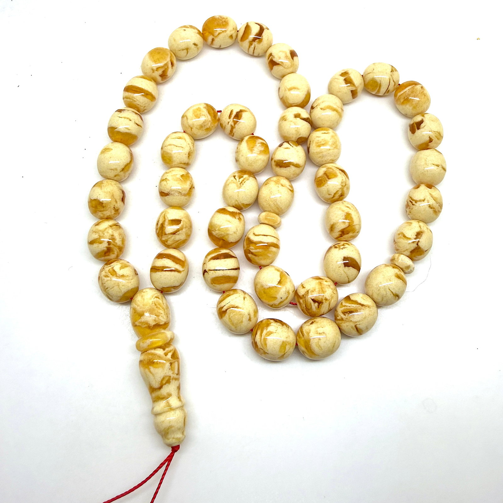 Extraordinary Amber Tesbih made from Round Amber beads - 5