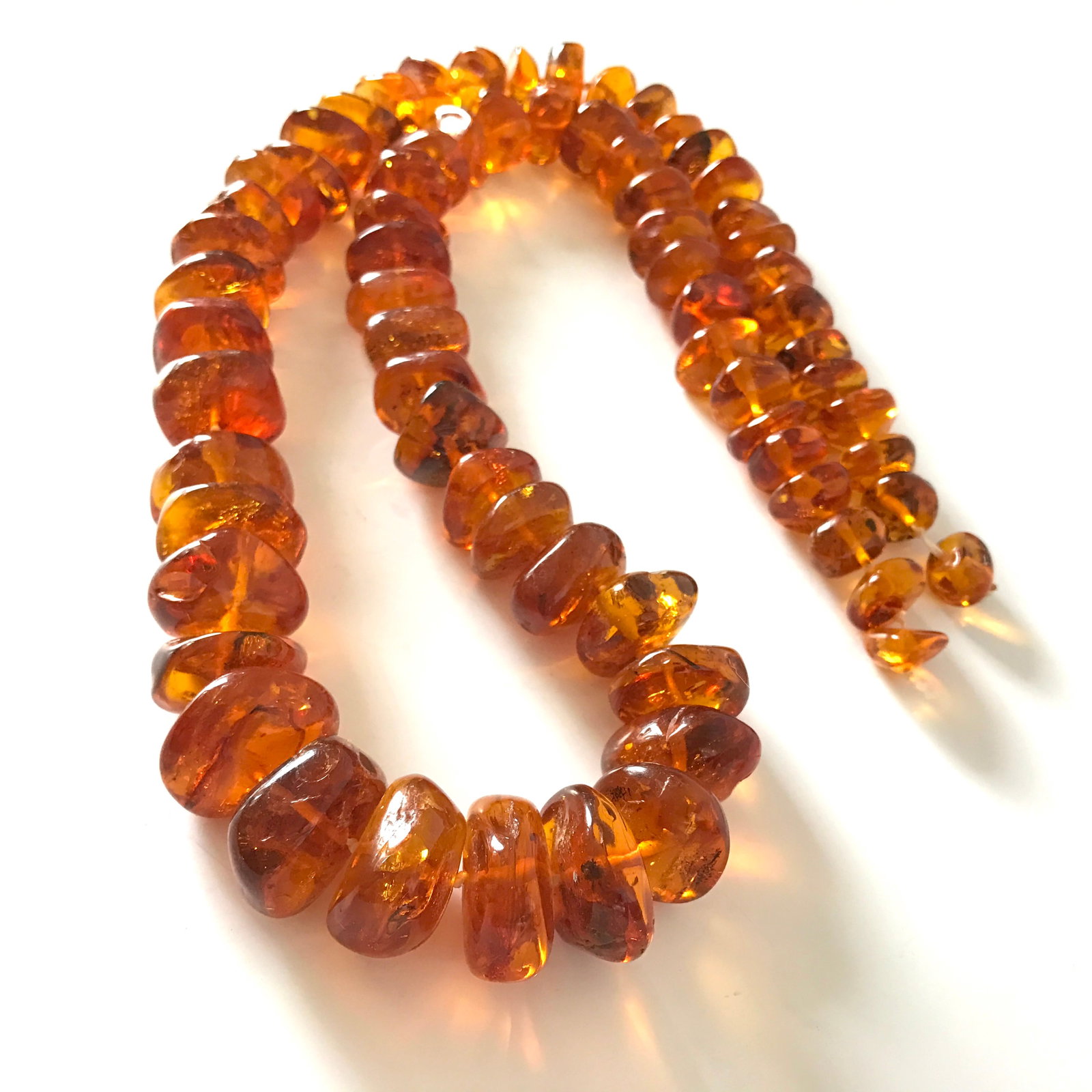 Exclusive antique certif. Amber necklace 208 gr - 6