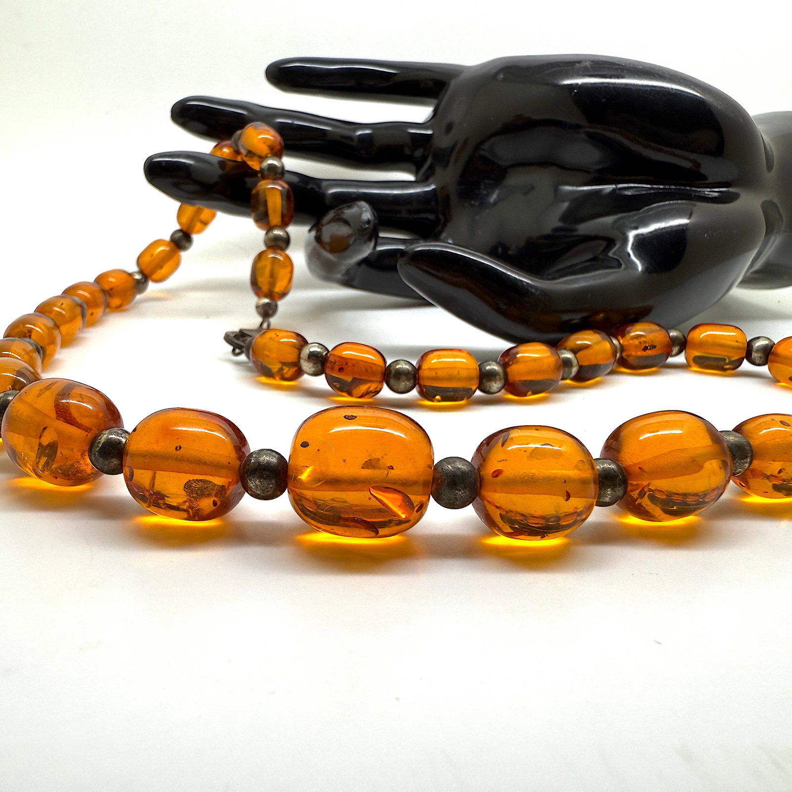 Exquisite Vintage Amber Necklace - 7