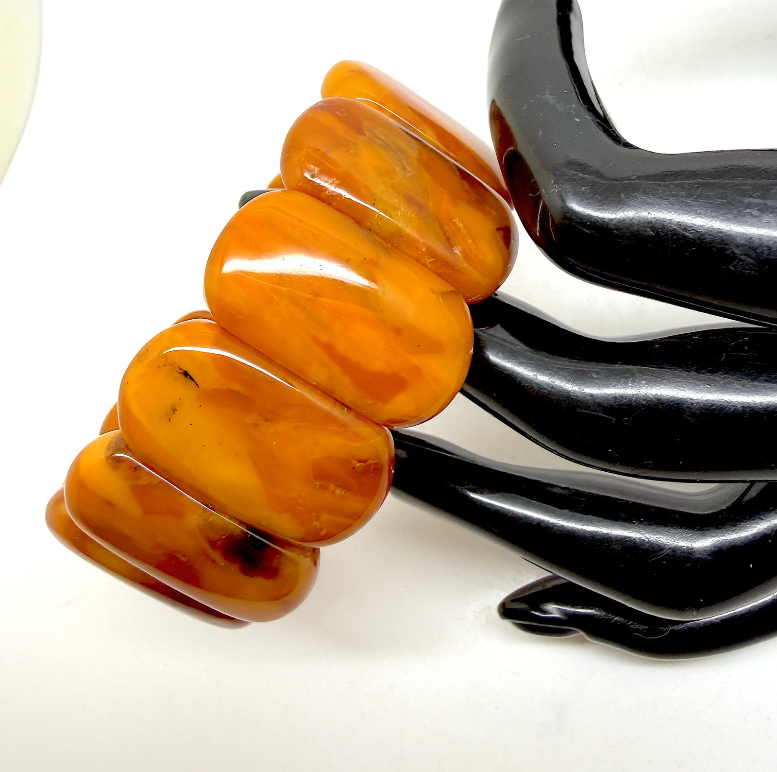Alluring Vintage Amber Cuff Bracelet - 2