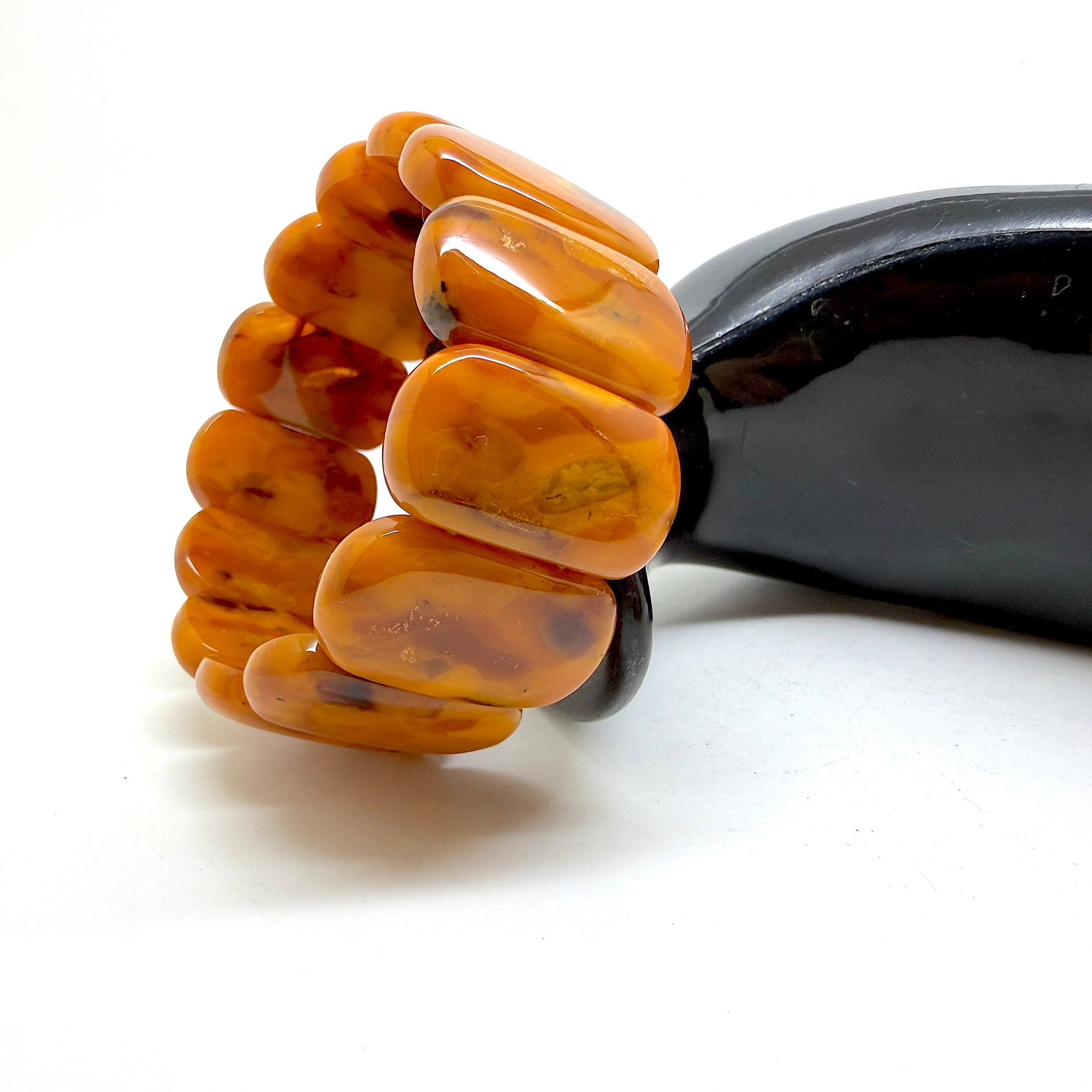 Alluring Vintage Amber Cuff Bracelet - 6