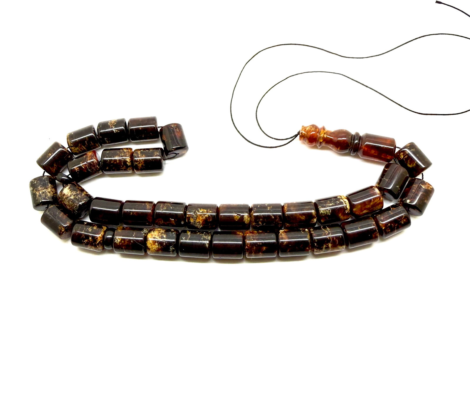 Staggering Amber Tesbih made from Round Amber beads - 10
