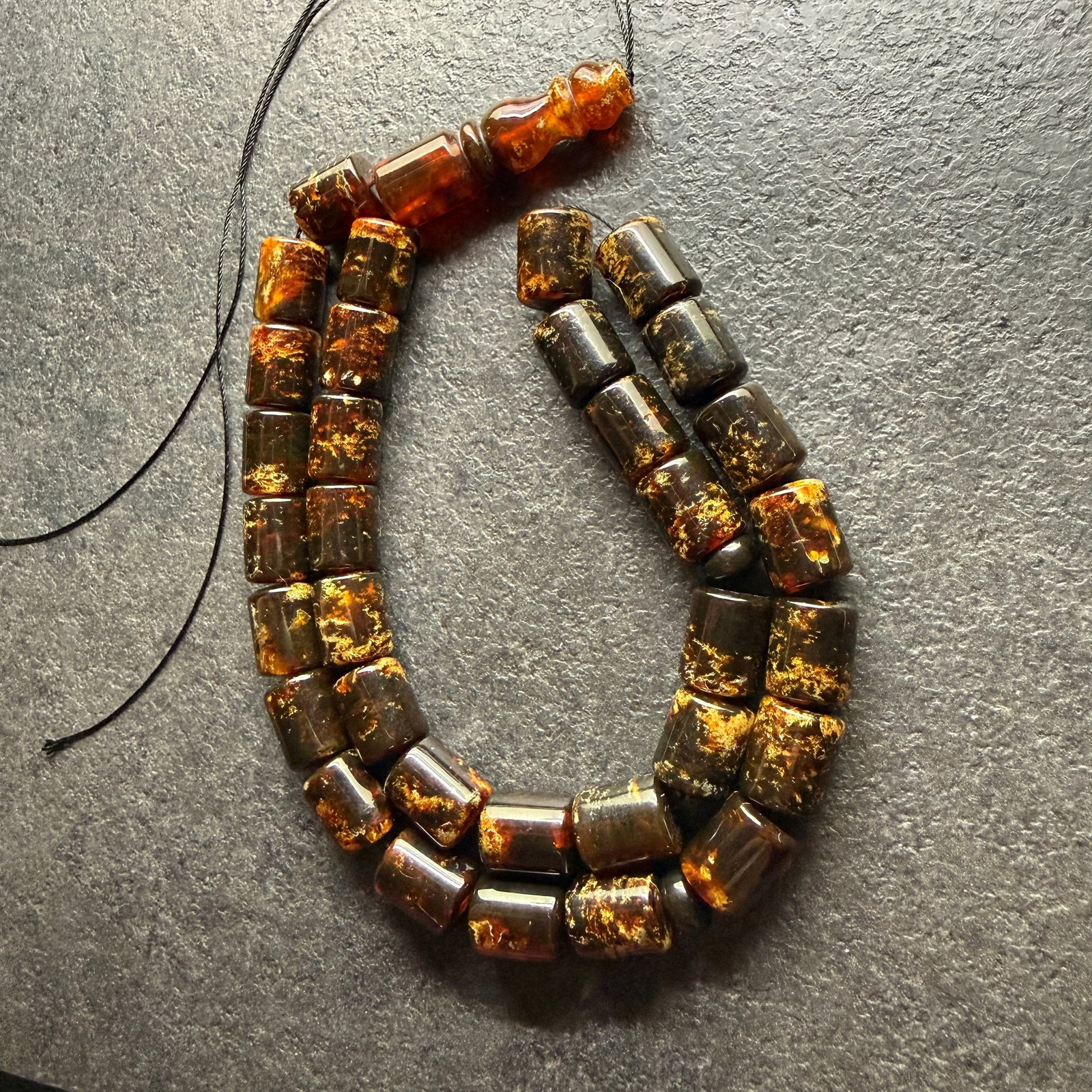 Staggering Amber Tesbih made from Round Amber beads - 2