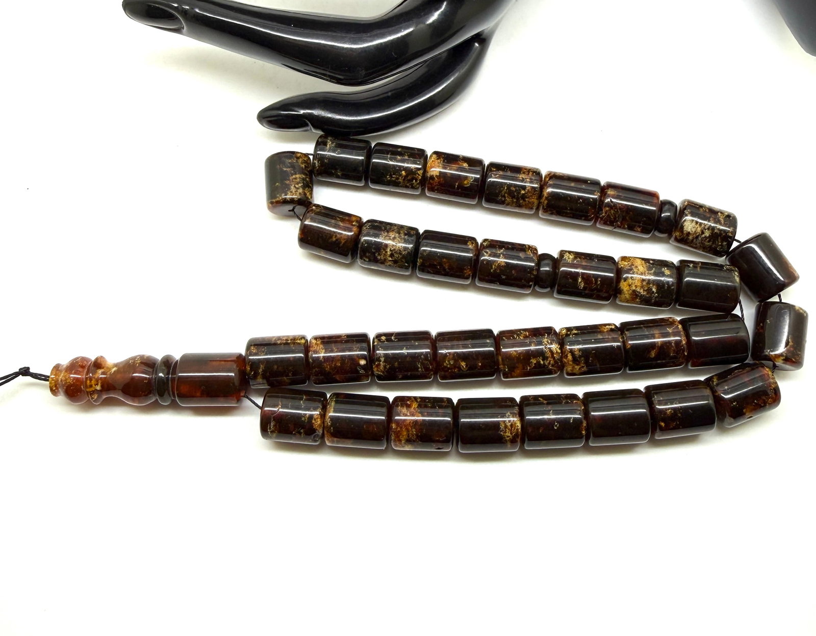 Staggering Amber Tesbih made from Round Amber beads - 4