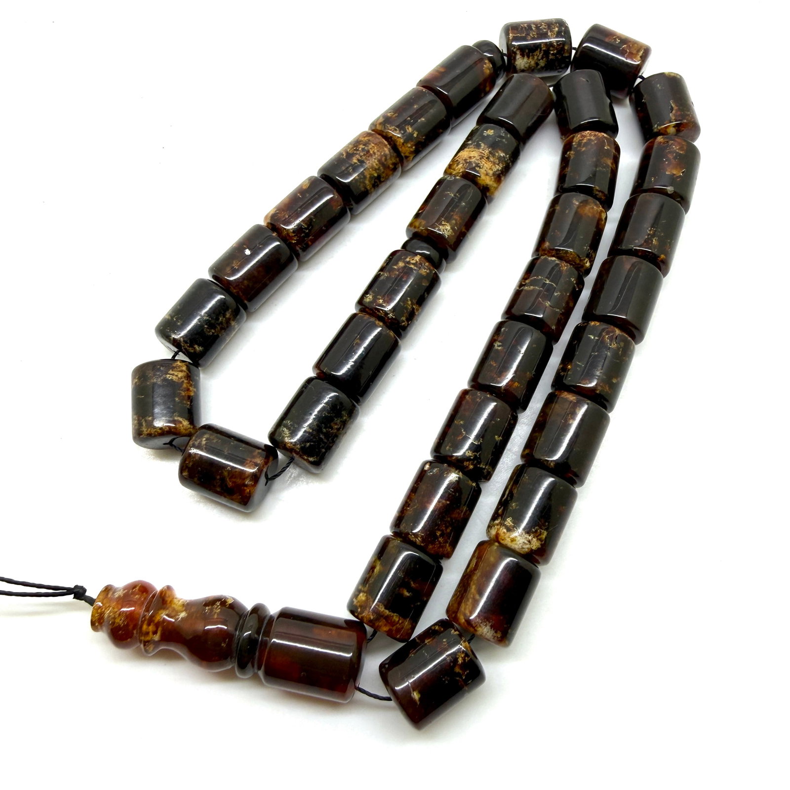 Staggering Amber Tesbih made from Round Amber beads - 6