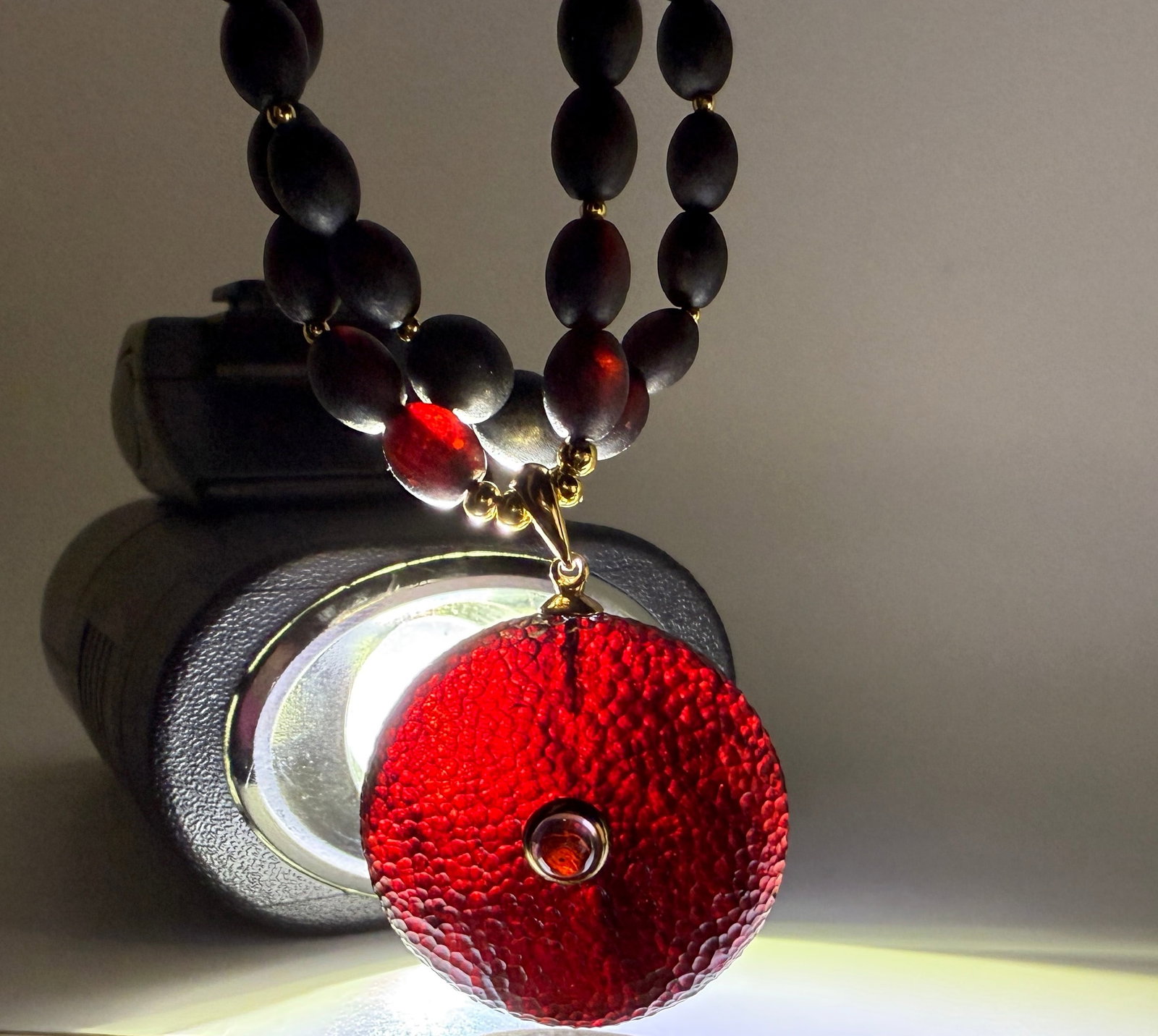 Impressive Amber Necklace with Amethyst - 3