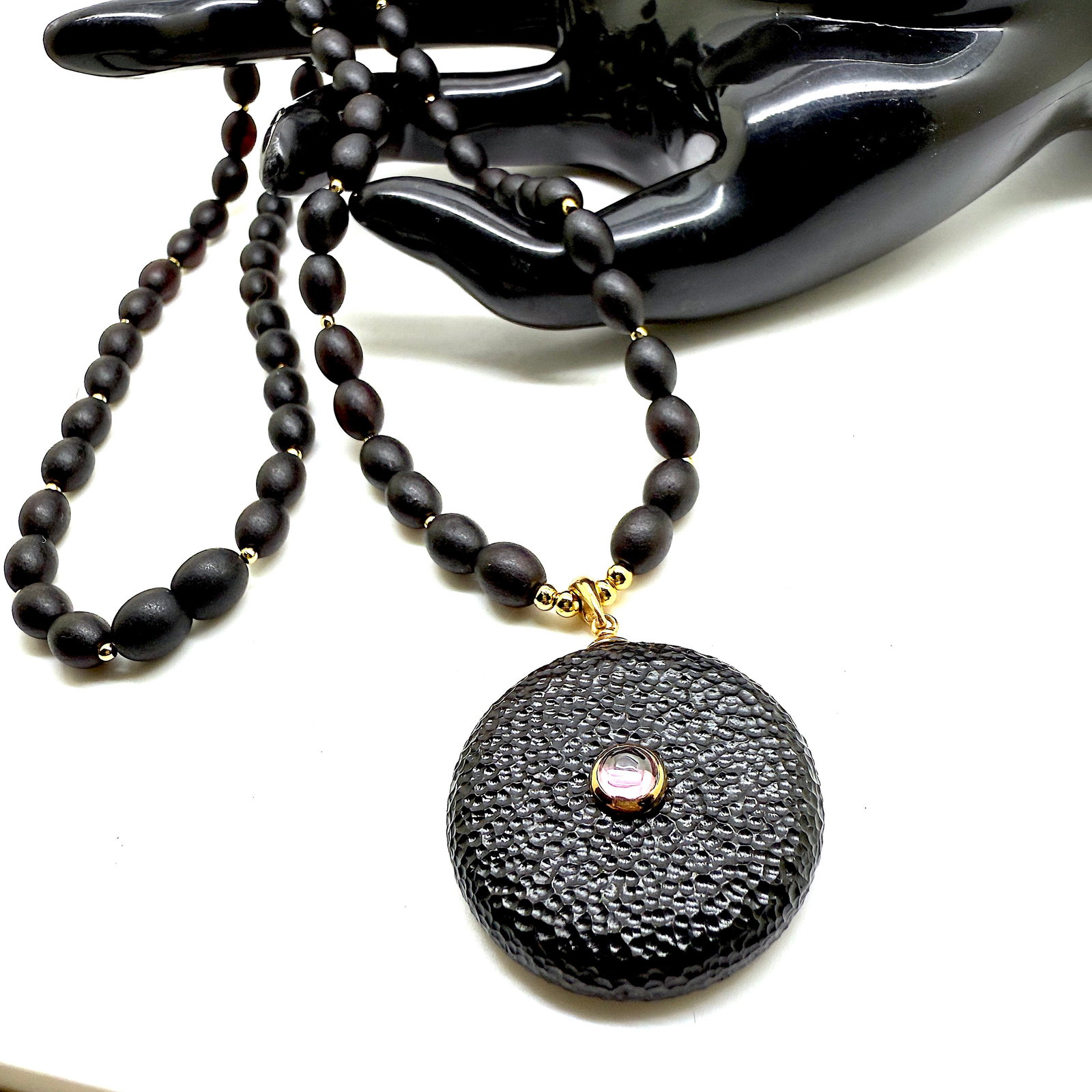 Impressive Amber Necklace with Amethyst - 5