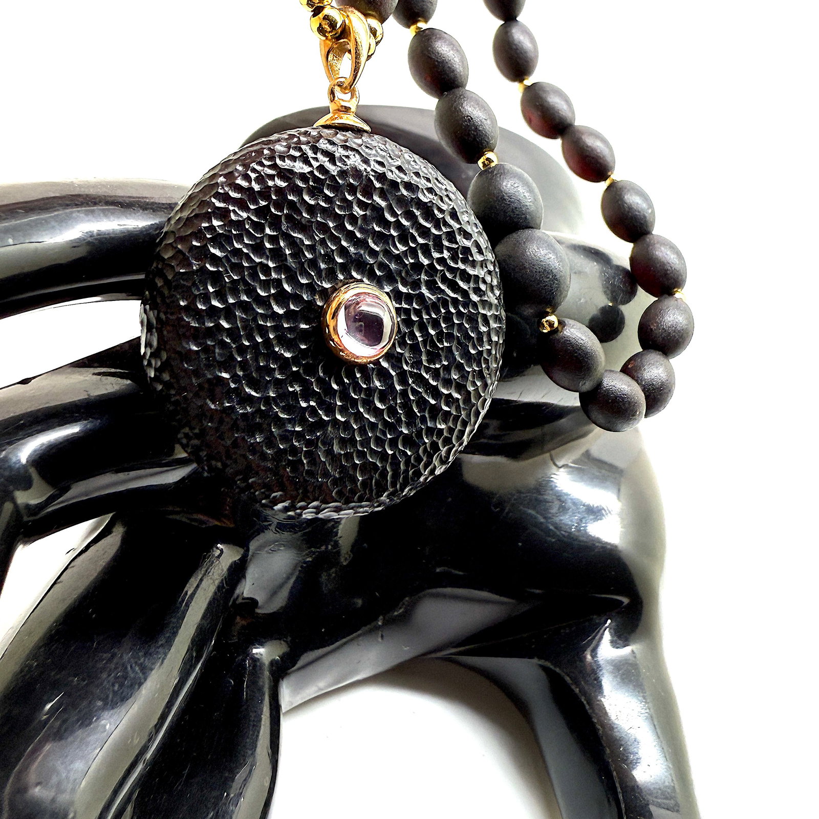 Impressive Amber Necklace with Amethyst - 8