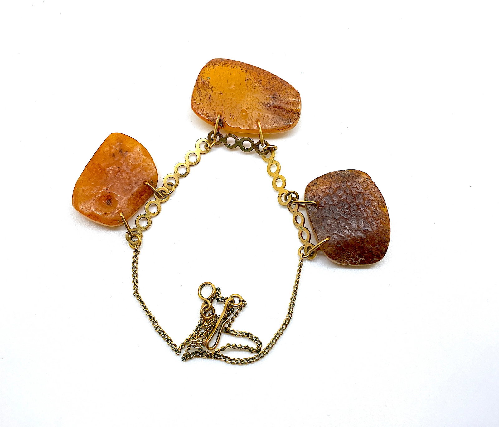 Incredible Vintage Amber Necklace made from Natural pieces - 2