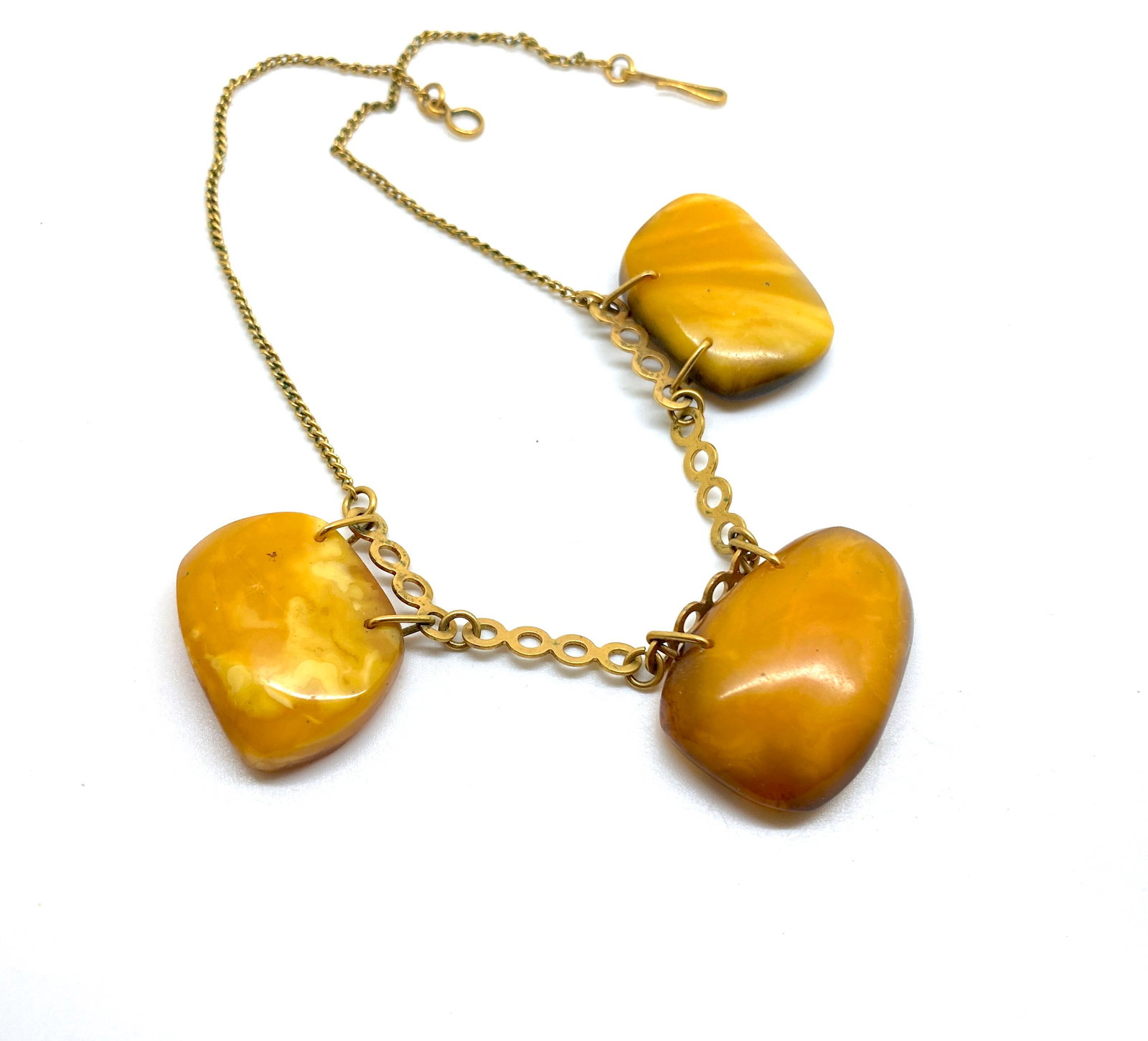 Incredible Vintage Amber Necklace made from Natural pieces - 7