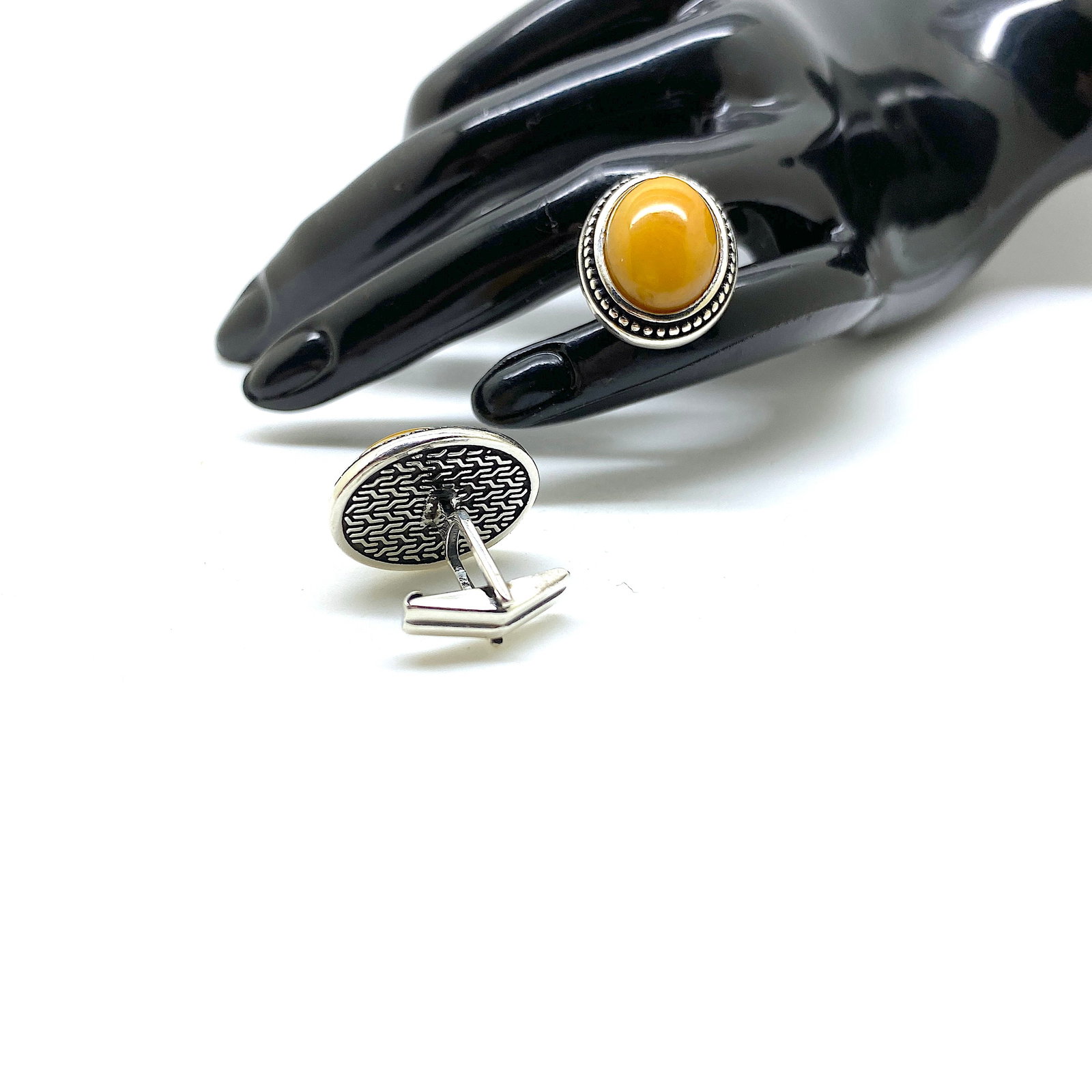 Phenomenal Amber Cufflinks - 4