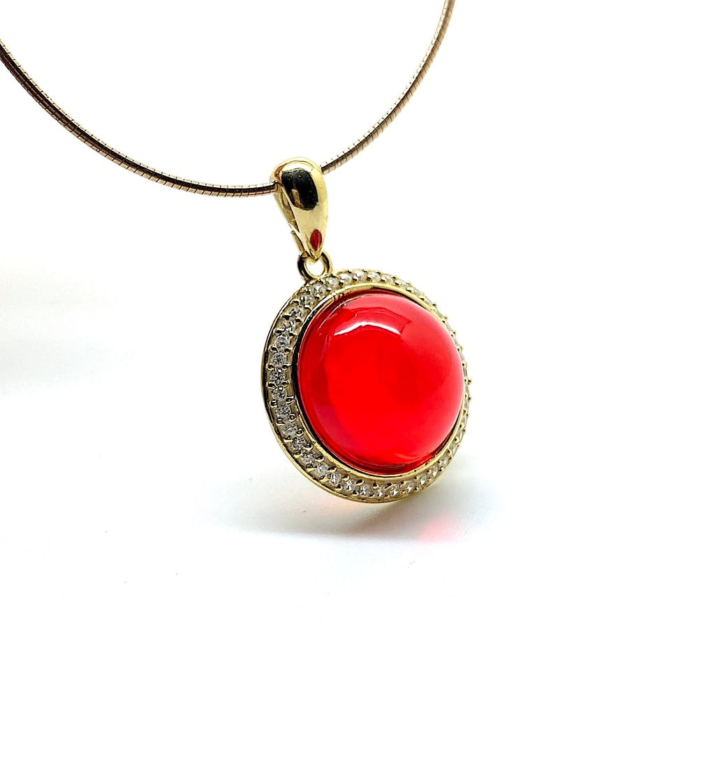Beautiful Amber Pendant, shaped like an Ornament - 6