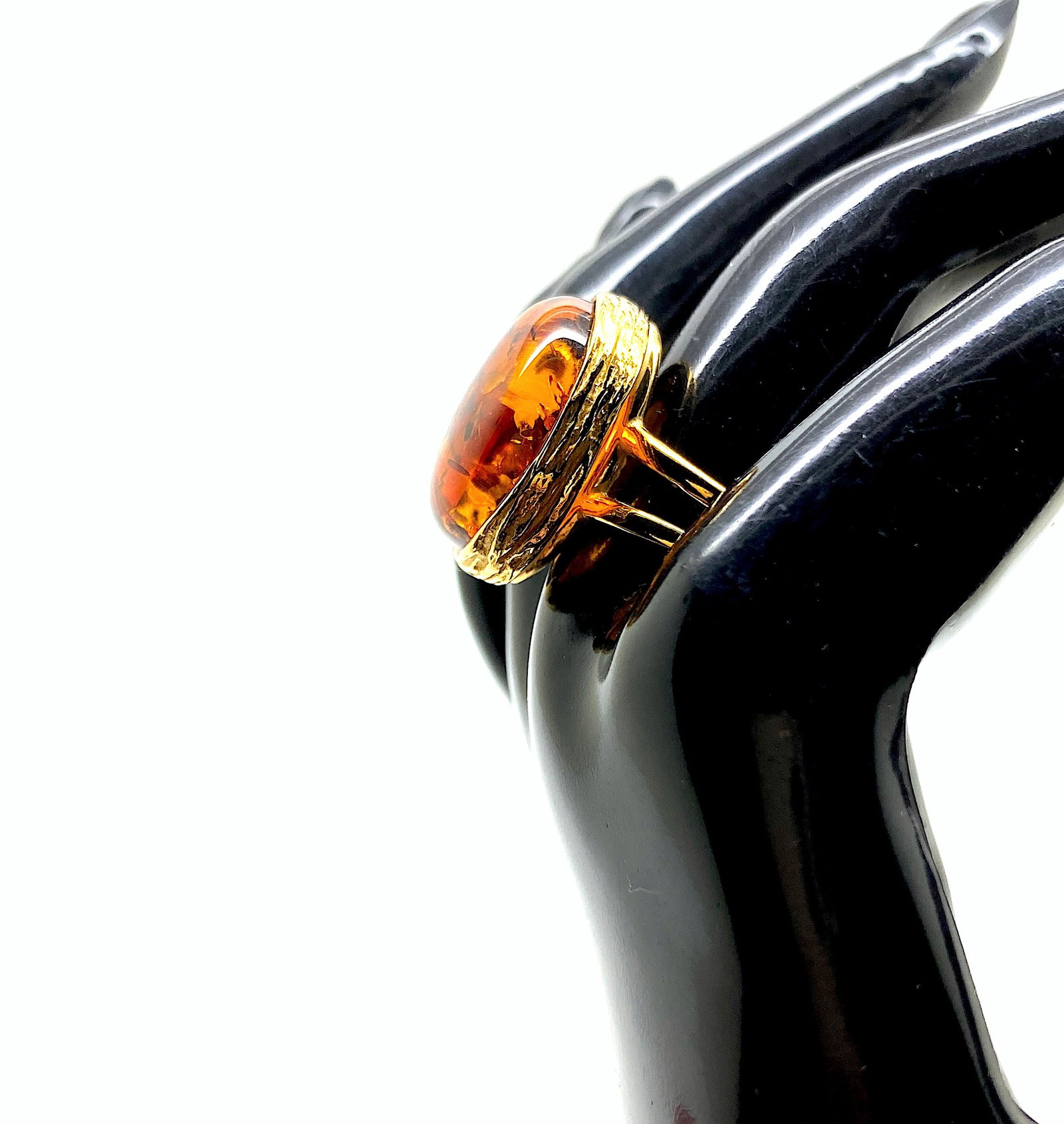 Adjustable Amber Ring - 12