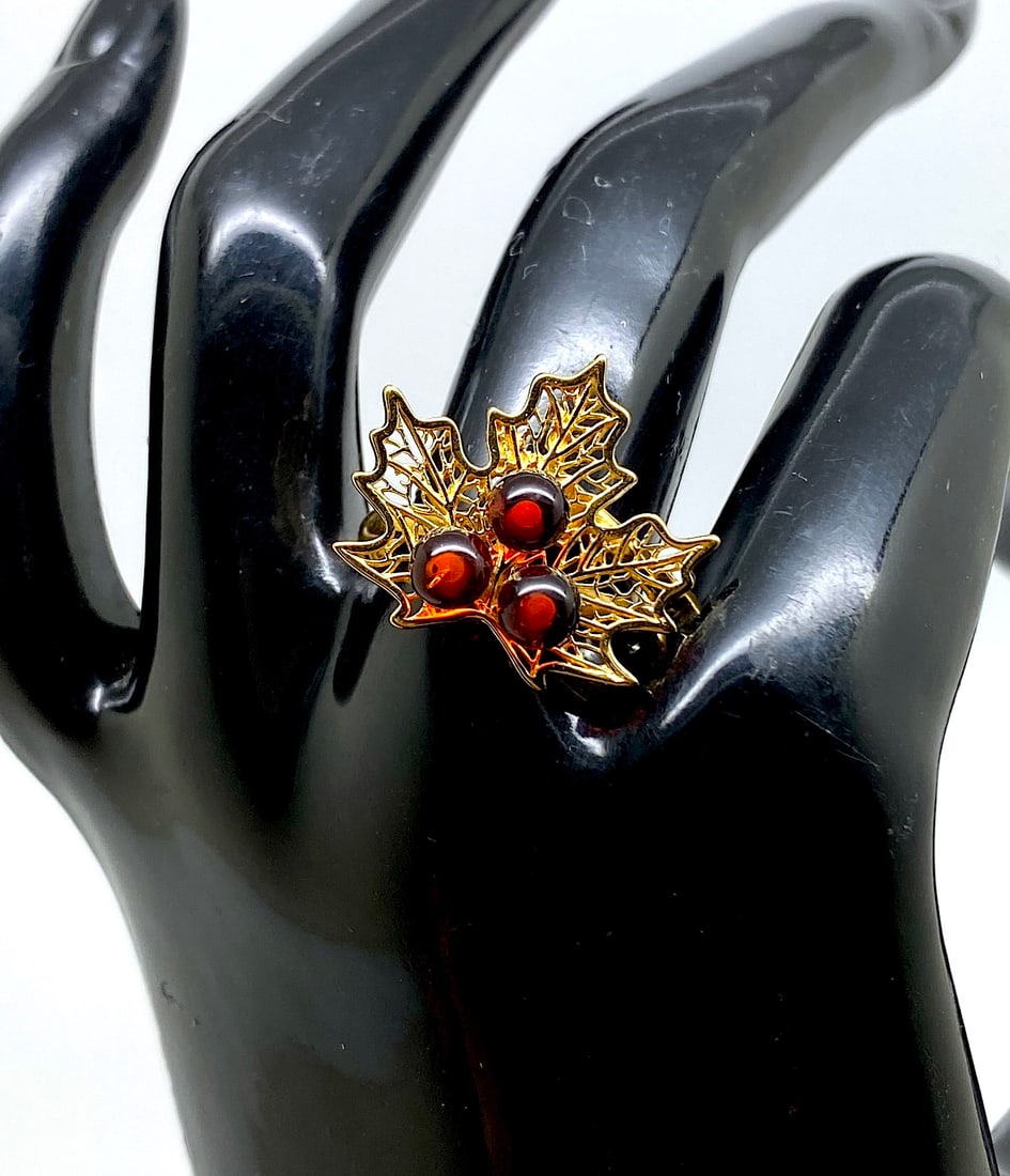 Unique and Beautiful Amber Ring - 10
