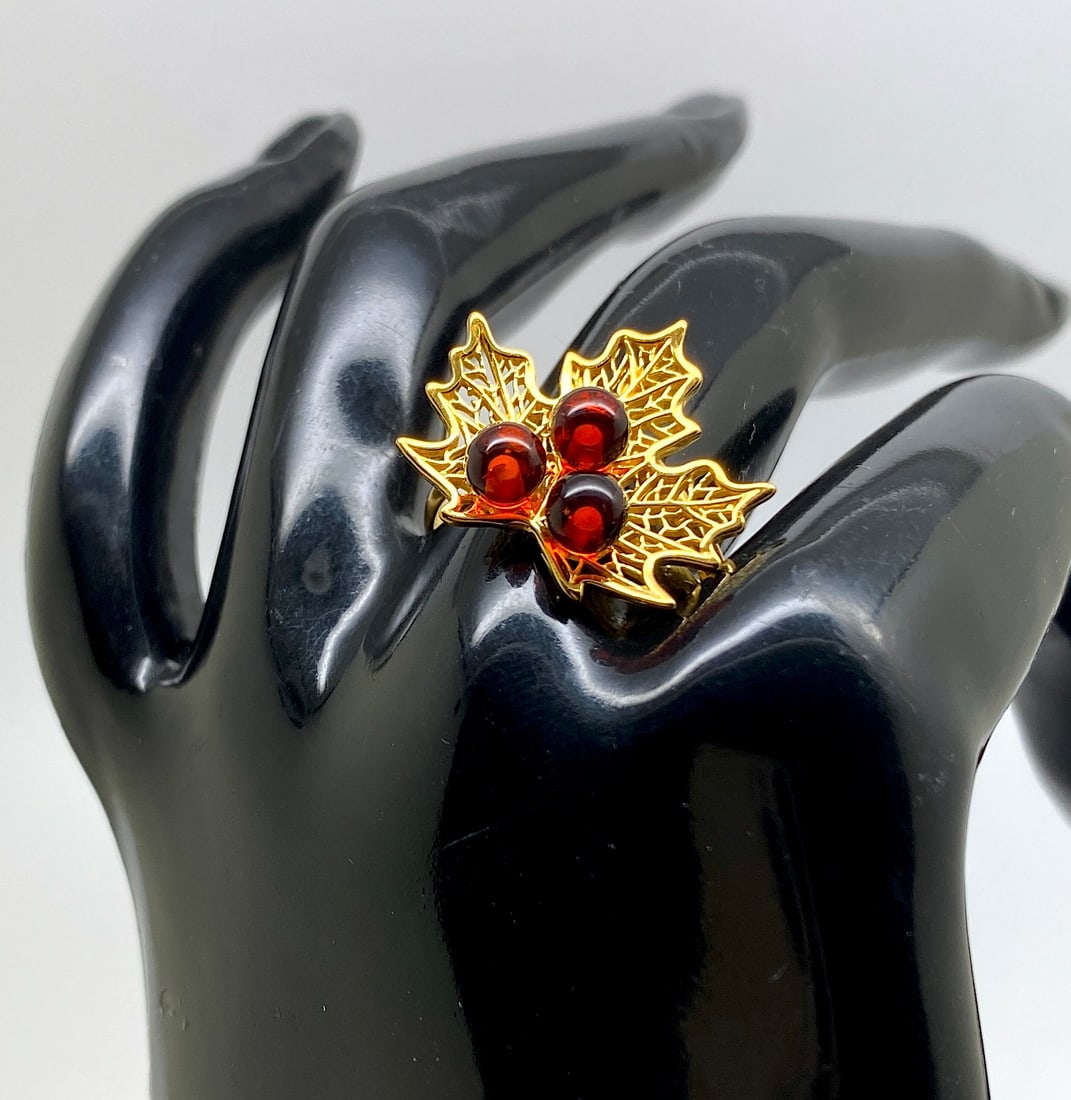 Unique and Beautiful Amber Ring - 9
