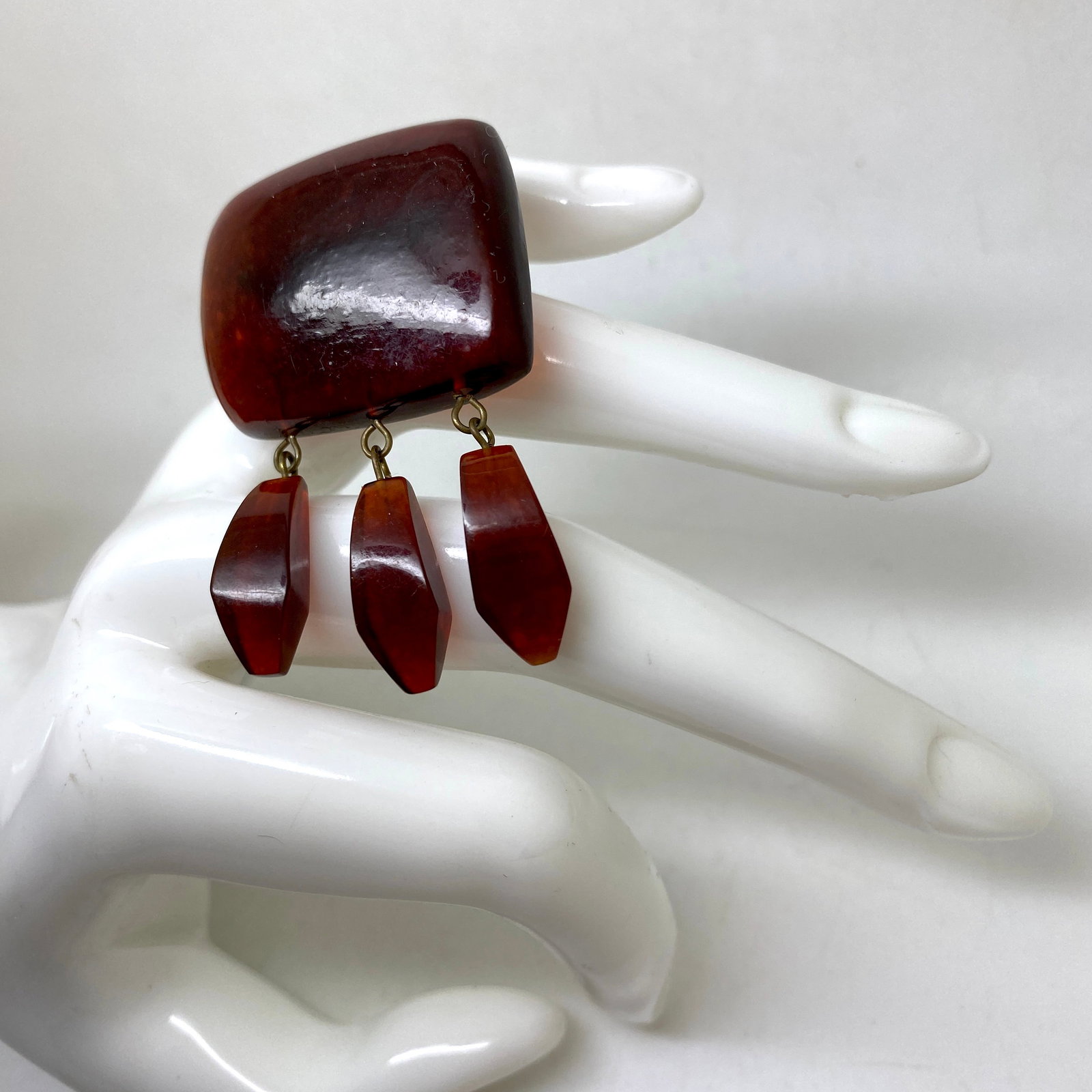 Antique Amber Brooch - 7