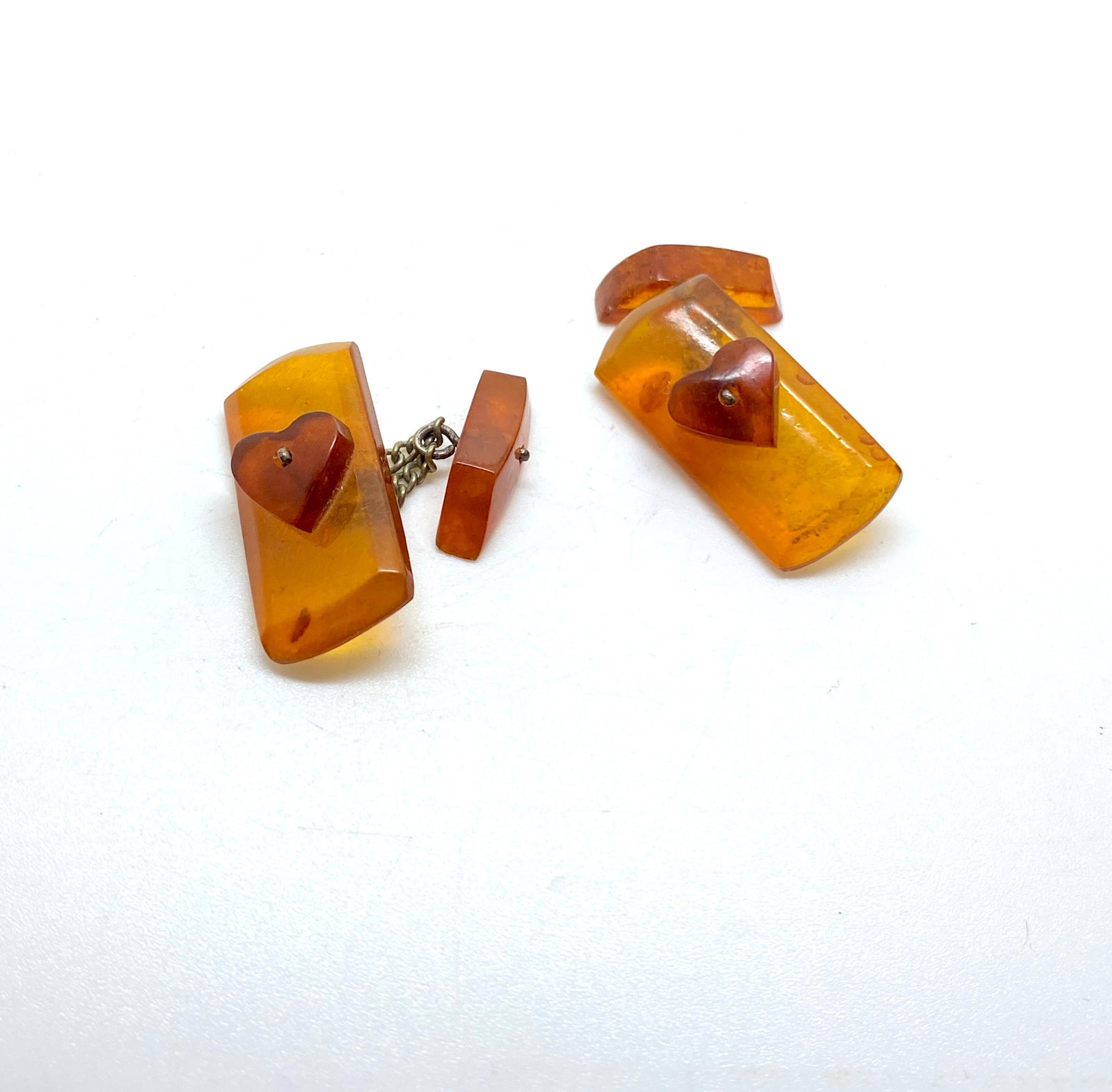Grand Vintage Amber Cufflinks - 4