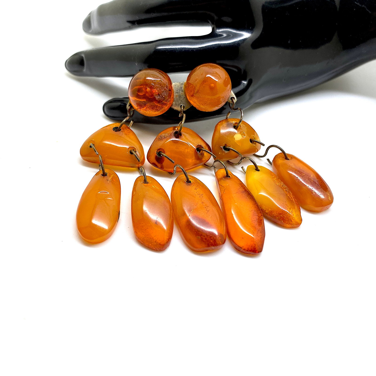 Fascinating Vintage Amber Brooch - 5