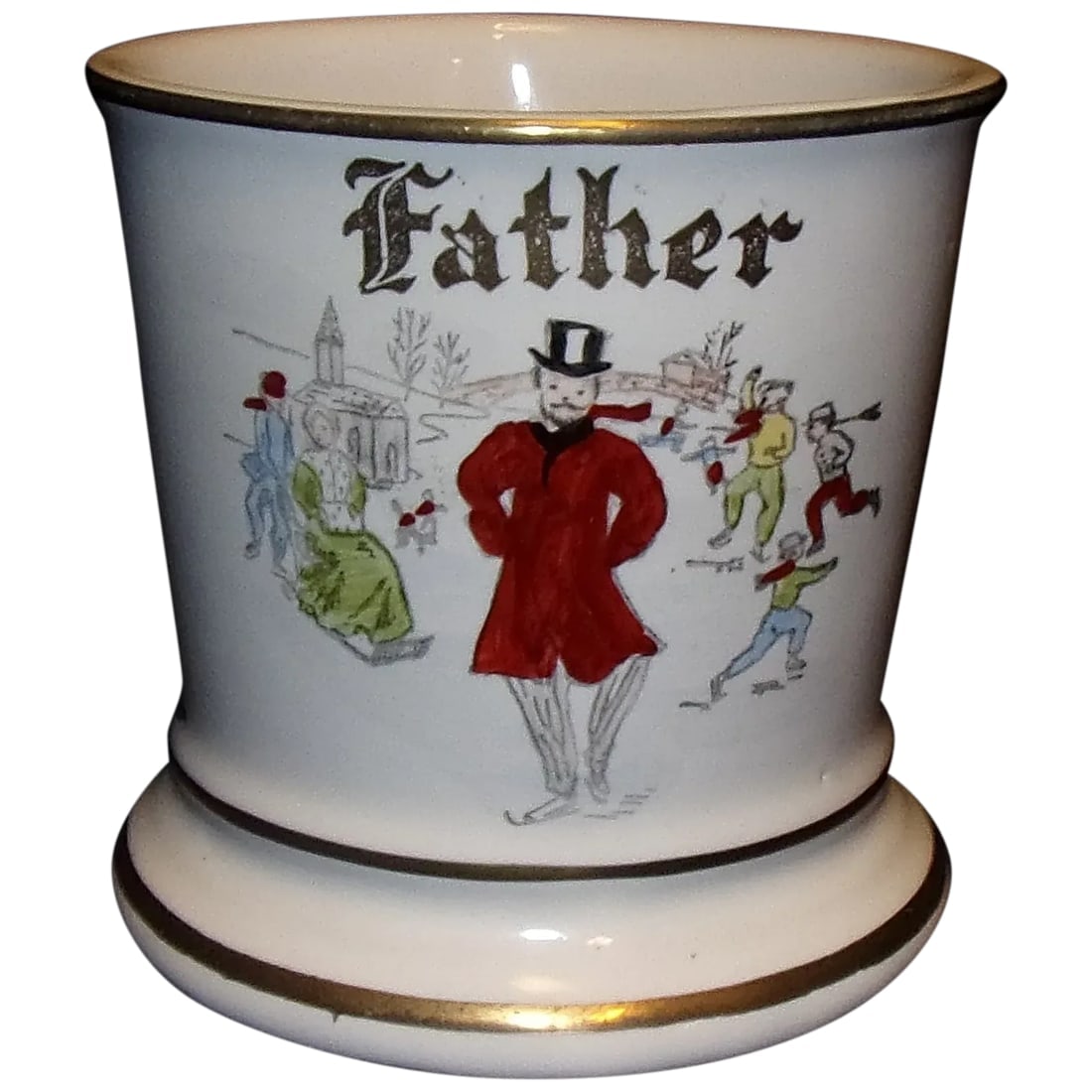 Vintage Sportsman Hand Painted Father Shaving Mug (1 of 7)
