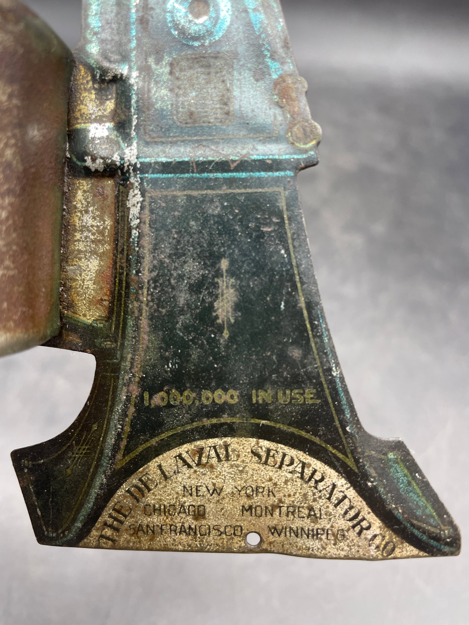 Antique DeLaval Cream Separator Dairy Tin Litho Match Holder Match Safe - 3