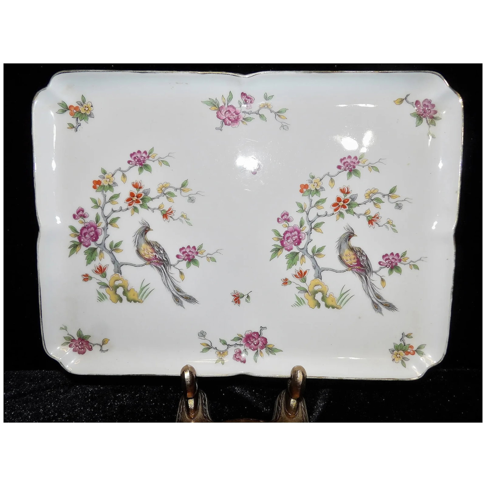 Vintage Limoges Hand Painted 11 1/2" Dresser Tray - 2
