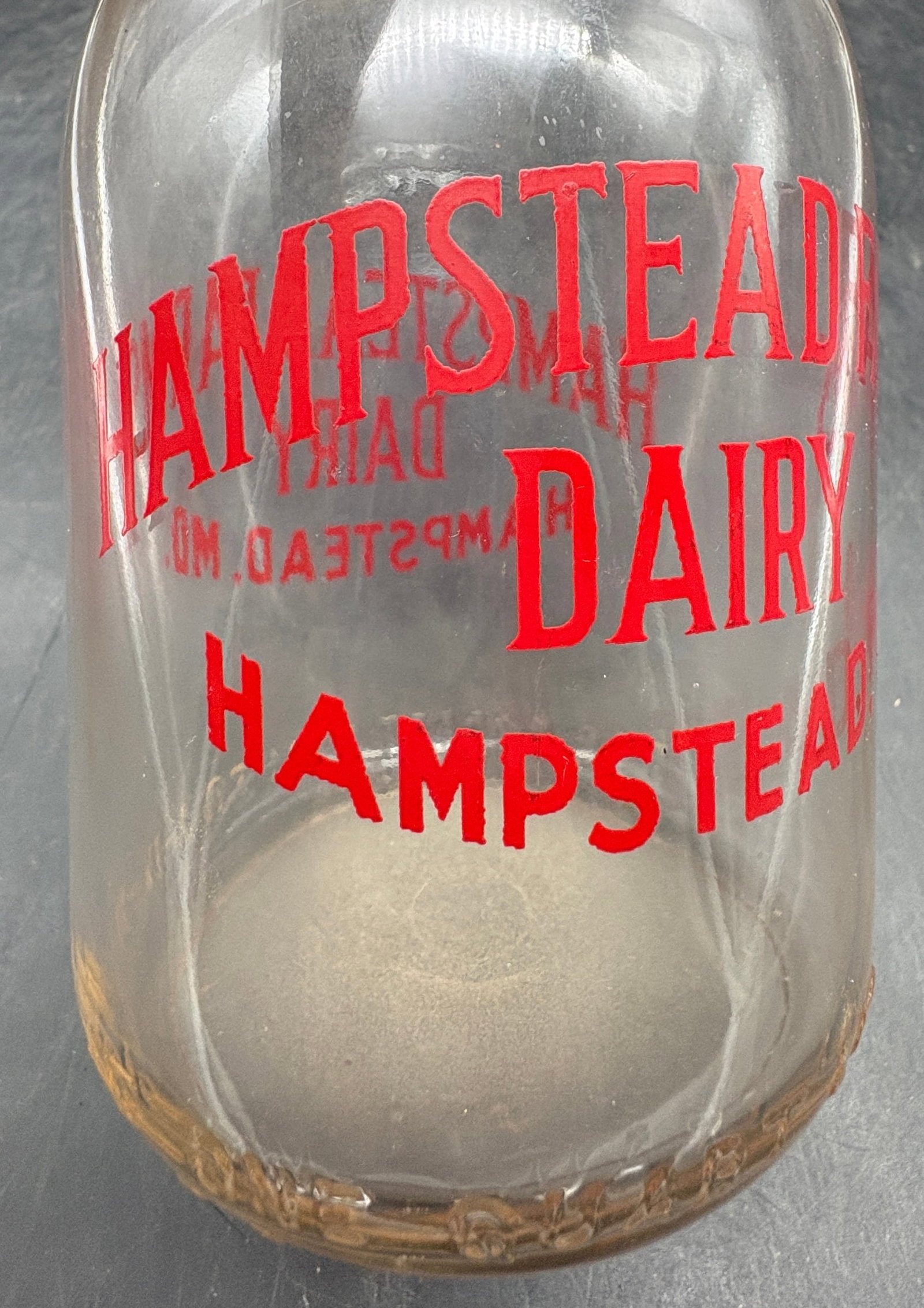 Vintage Hampstead Farms Dairy One Pint Milk Bottle - Hampstead Maryland - 2