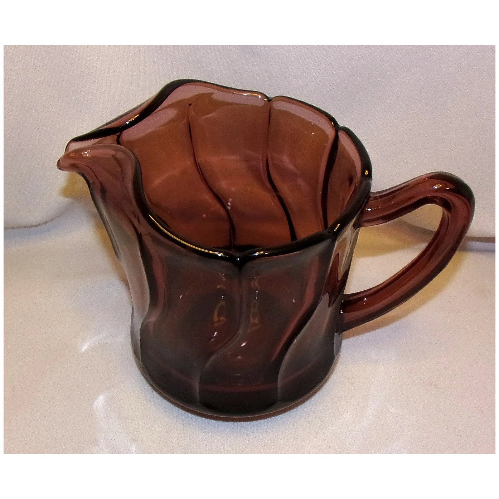 Vintage Fostoria Jamestown Purple 40 Oz Pitcher - 3