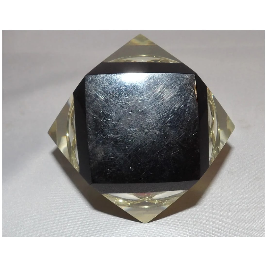 Acrylic Lucite Las Vegas Retro Prism Floating Dice Paperweights - 4