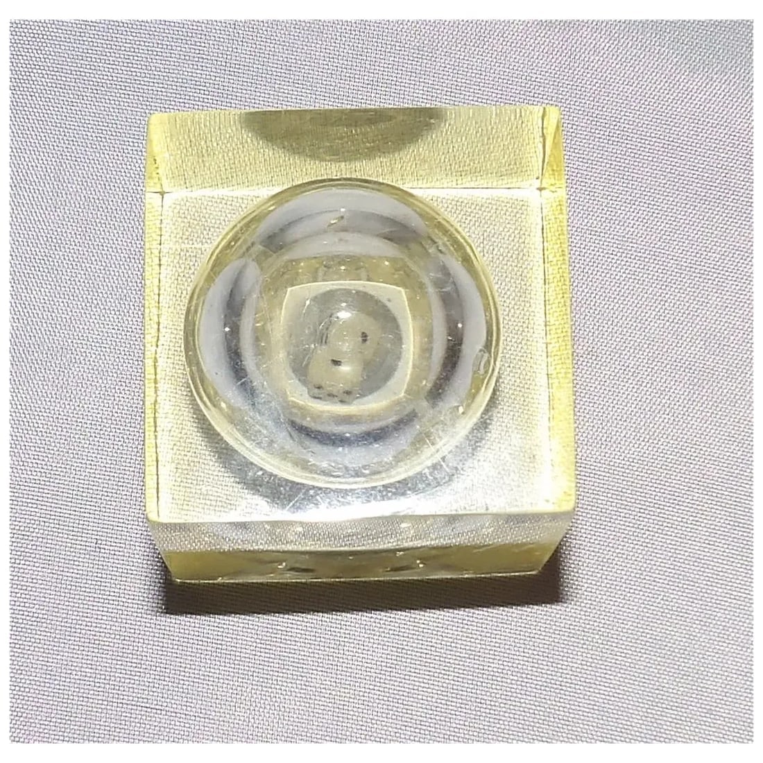 Acrylic Lucite Las Vegas Retro Prism Floating Dice Paperweights - 6