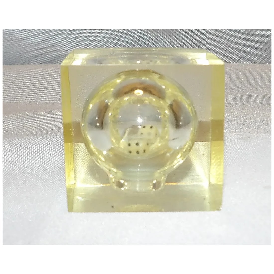 Acrylic Lucite Las Vegas Retro Prism Floating Dice Paperweights - 7