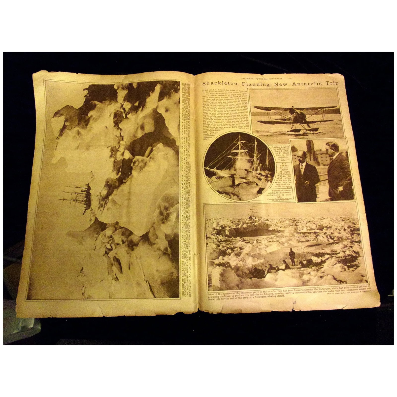 Antique Mid-Week Pictorial New York Times Sept 1 1921 Airship Blimp Crash over England - 4