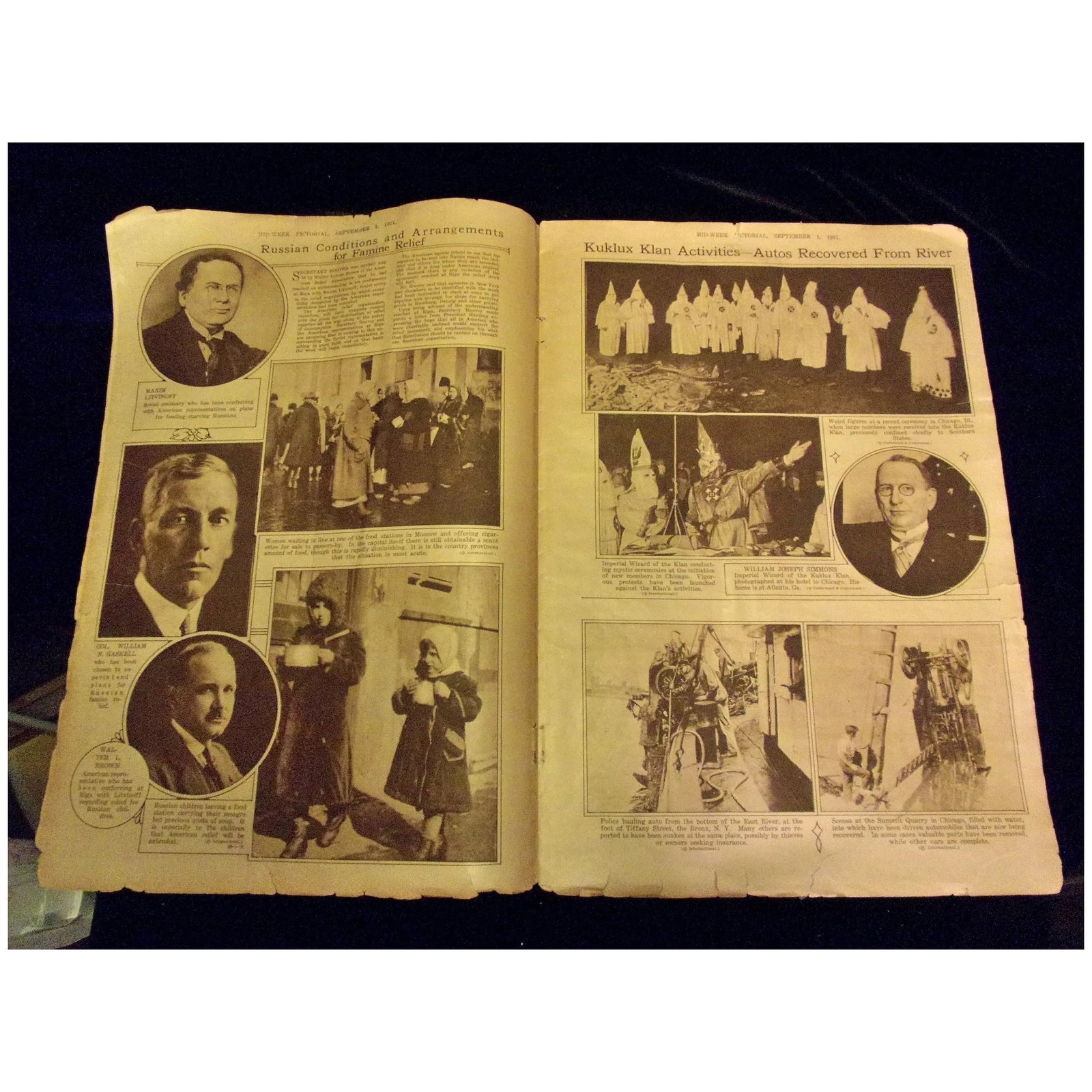 Antique Mid-Week Pictorial New York Times Sept 1 1921 Airship Blimp Crash over England - 5