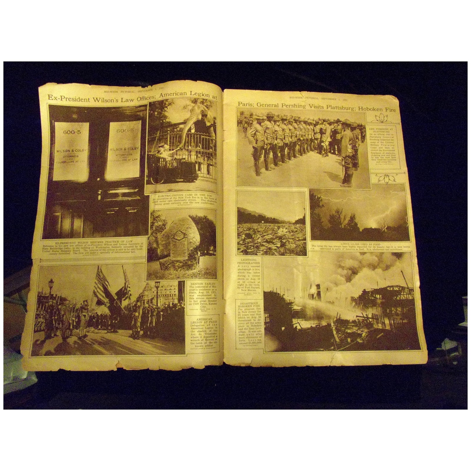 Antique Mid-Week Pictorial New York Times Sept 1 1921 Airship Blimp Crash over England - 6