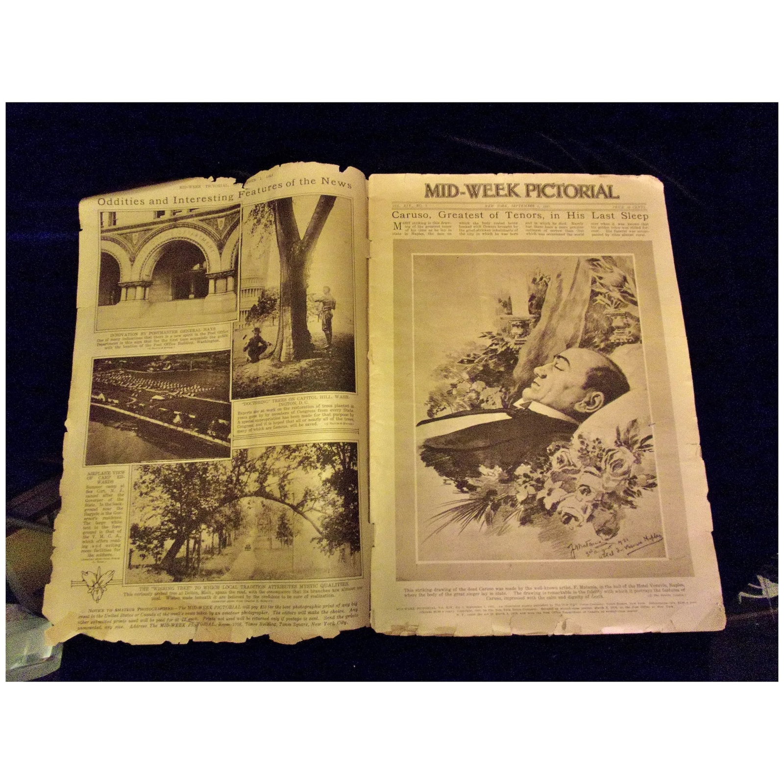 Antique Mid-Week Pictorial New York Times Sept 1 1921 Airship Blimp Crash over England - 7