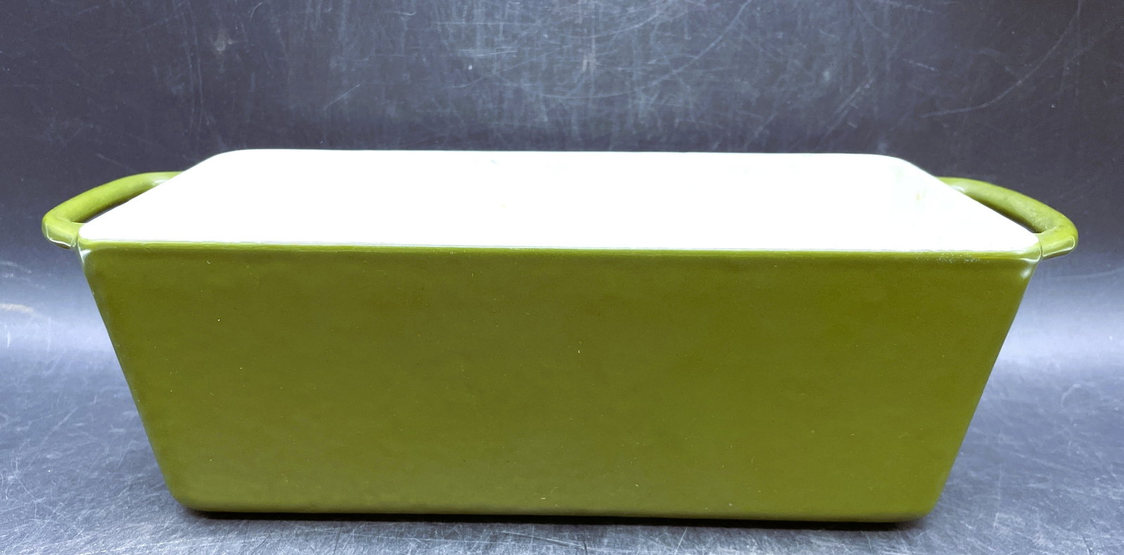 Vintage COPCO Denmark Michael Lax Loaf Pan Cast Iron Enamel - 2