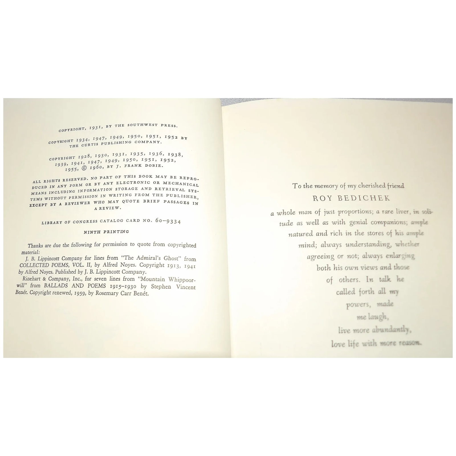 I'll Tell You A Tale an Anthology by J. Frank Dobie 1960 - 9