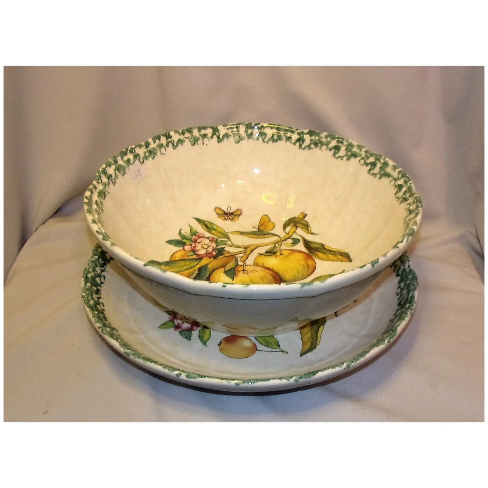 Italian Serving Pasta Bowl and Large Salad Bowl is Hand Painted & Made Exclusively for HiMark - 3