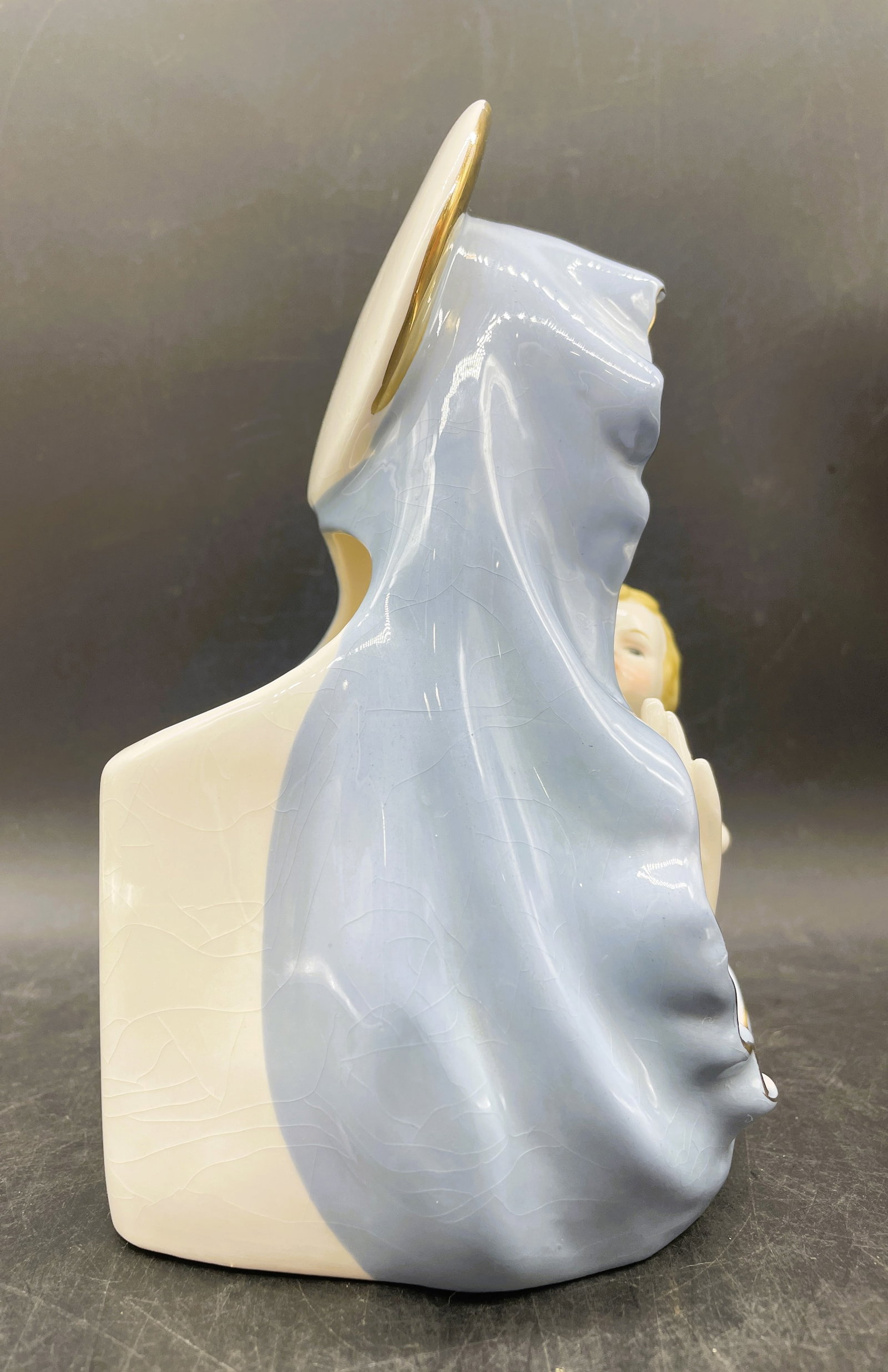 RUBEN'S 1960 MOTHER MARY AND BABY JESUS PORCELAIN PLANTER, JAPAN - 5