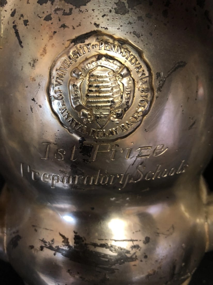 1930’s 7 1/2” University Of Pennsylvannia Relay Race Loving Cup Trophy - 2