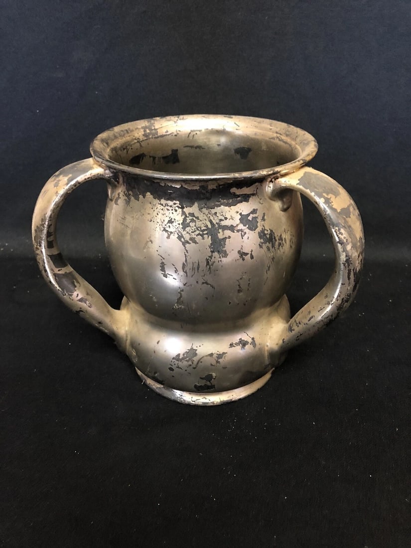 1930’s 7 1/2” University Of Pennsylvannia Relay Race Loving Cup Trophy - 4